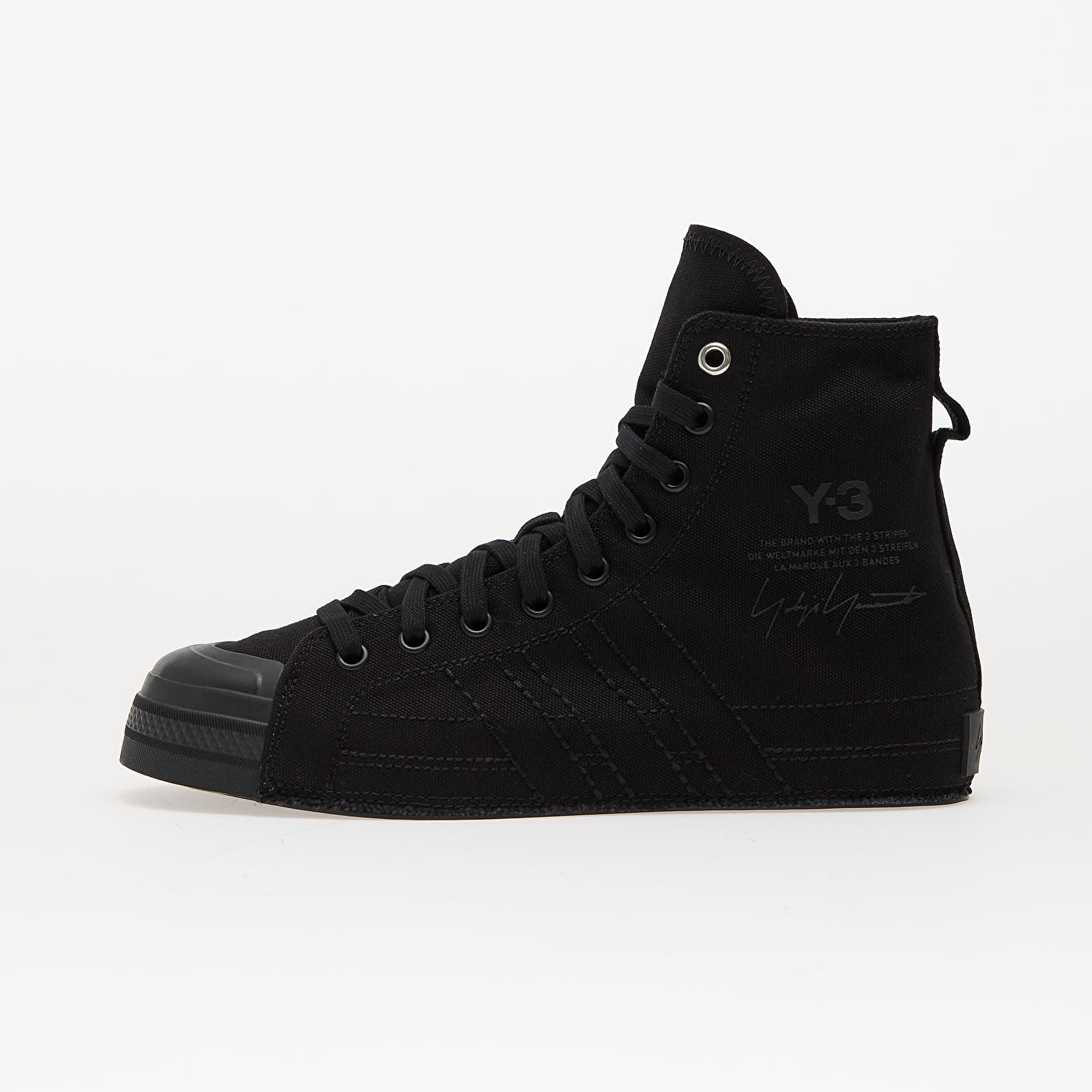 Sko til mænd Y-3 Nizza Hi Black/ Black/ Black