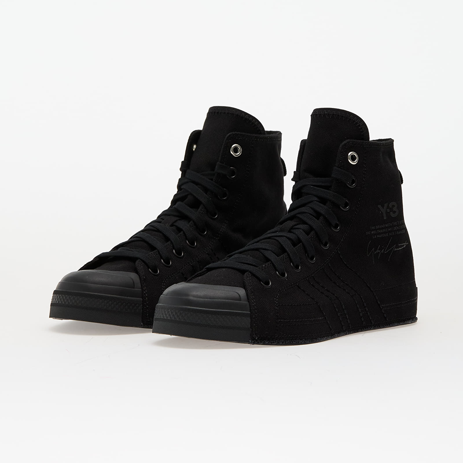 Sko til mænd Y-3 Nizza Hi Black/ Black/ Black