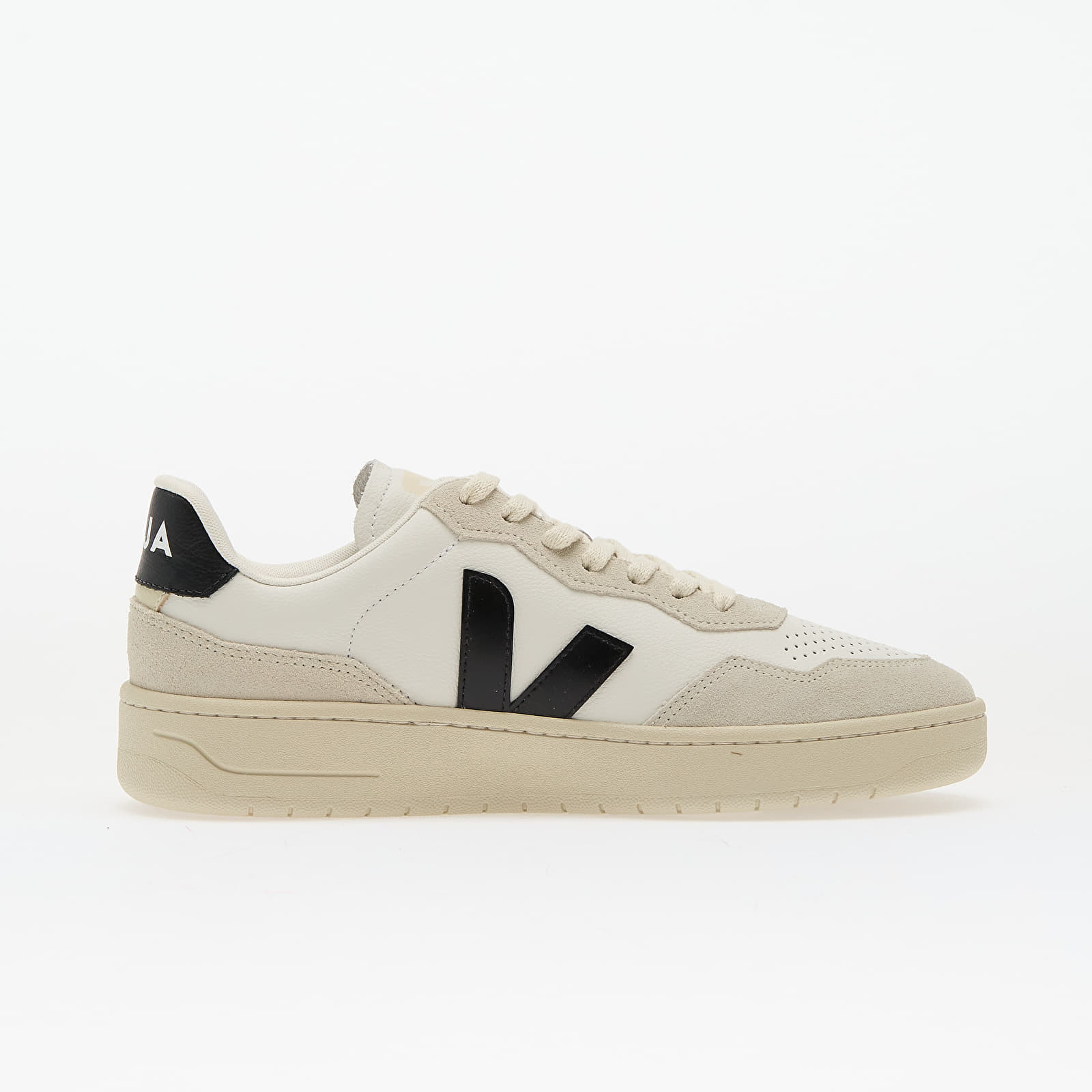 Încălțăminte și sneakerși pentru bărbați Veja V-90 O.T. Leather White_Black