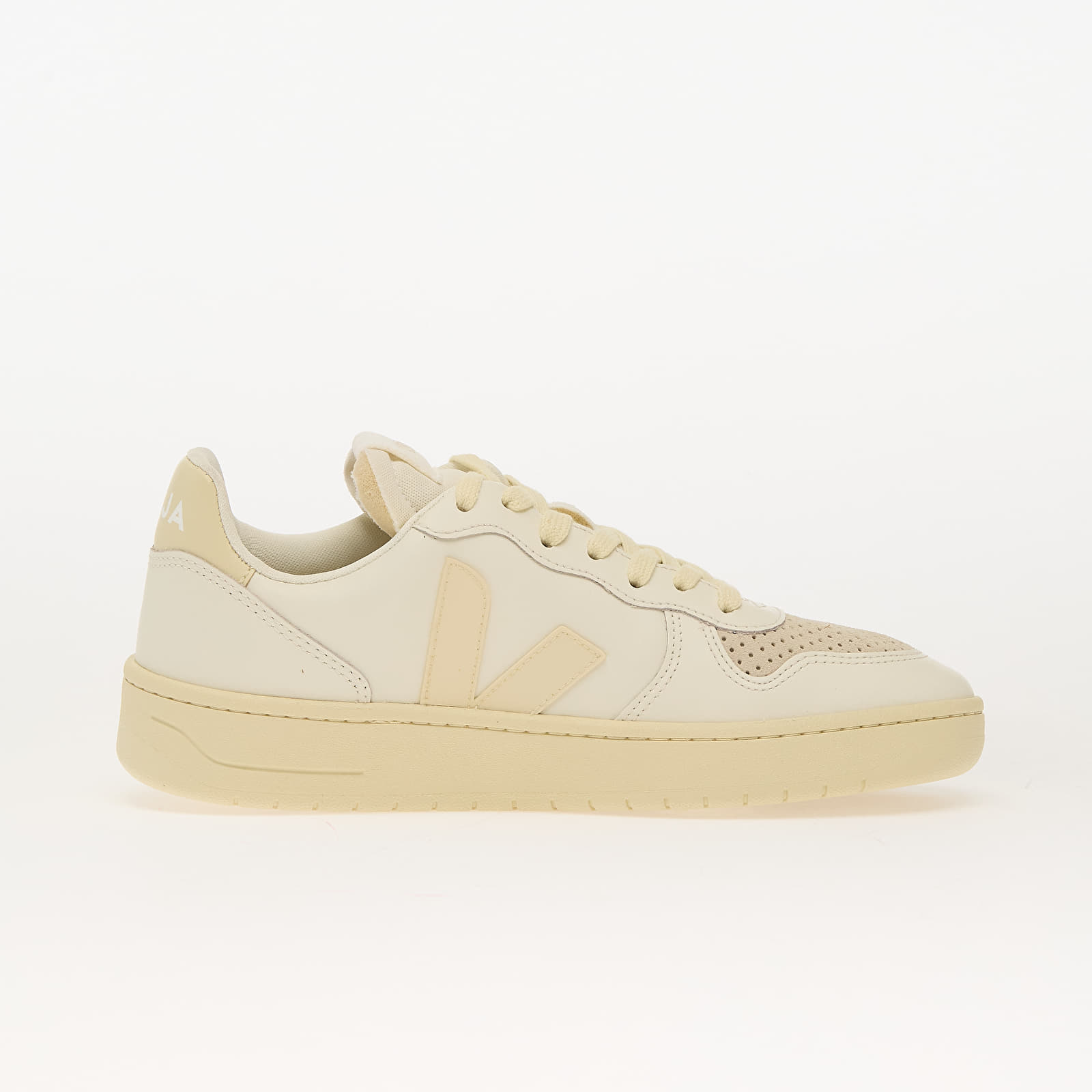 Încălțăminte și sneakerși pentru bărbați Veja V-10 Leather Pure_Calcaire