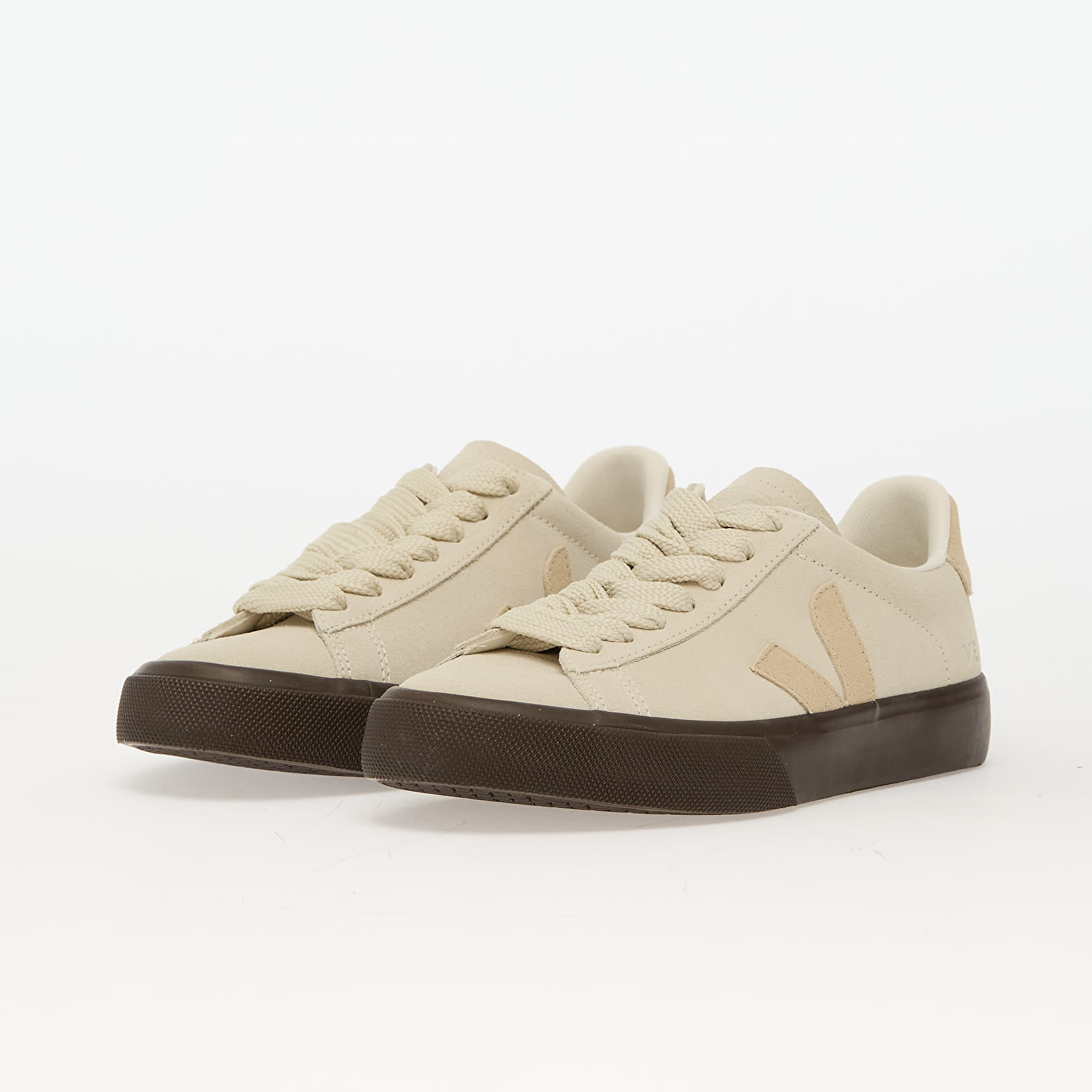Încălțăminte și sneakerși pentru femei Veja W Campo Bold Suede Pier_Almond_Eagle