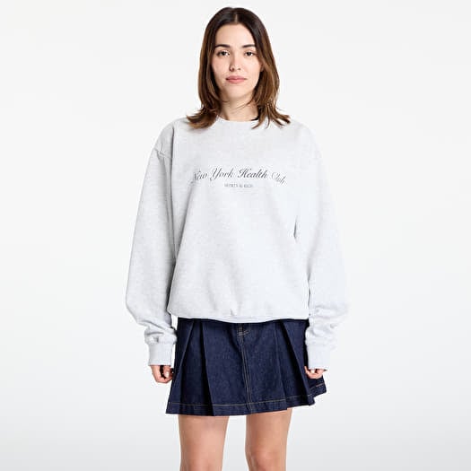 Sporty & Rich NY Health Club Crewneck UNISEX Heather Gray