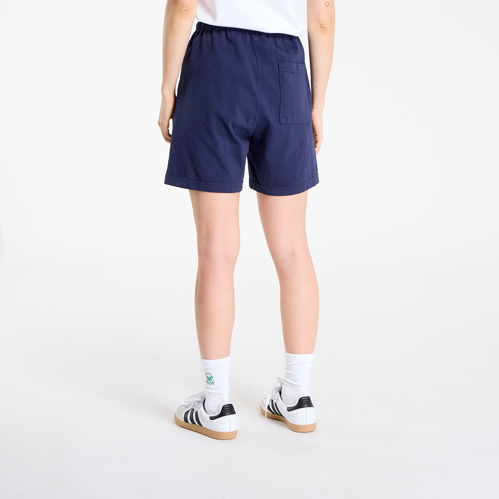 Pantaloni scurți pentru bărbați Sporty & Rich Serif Logo Gym Short UNISEX Dark Navy