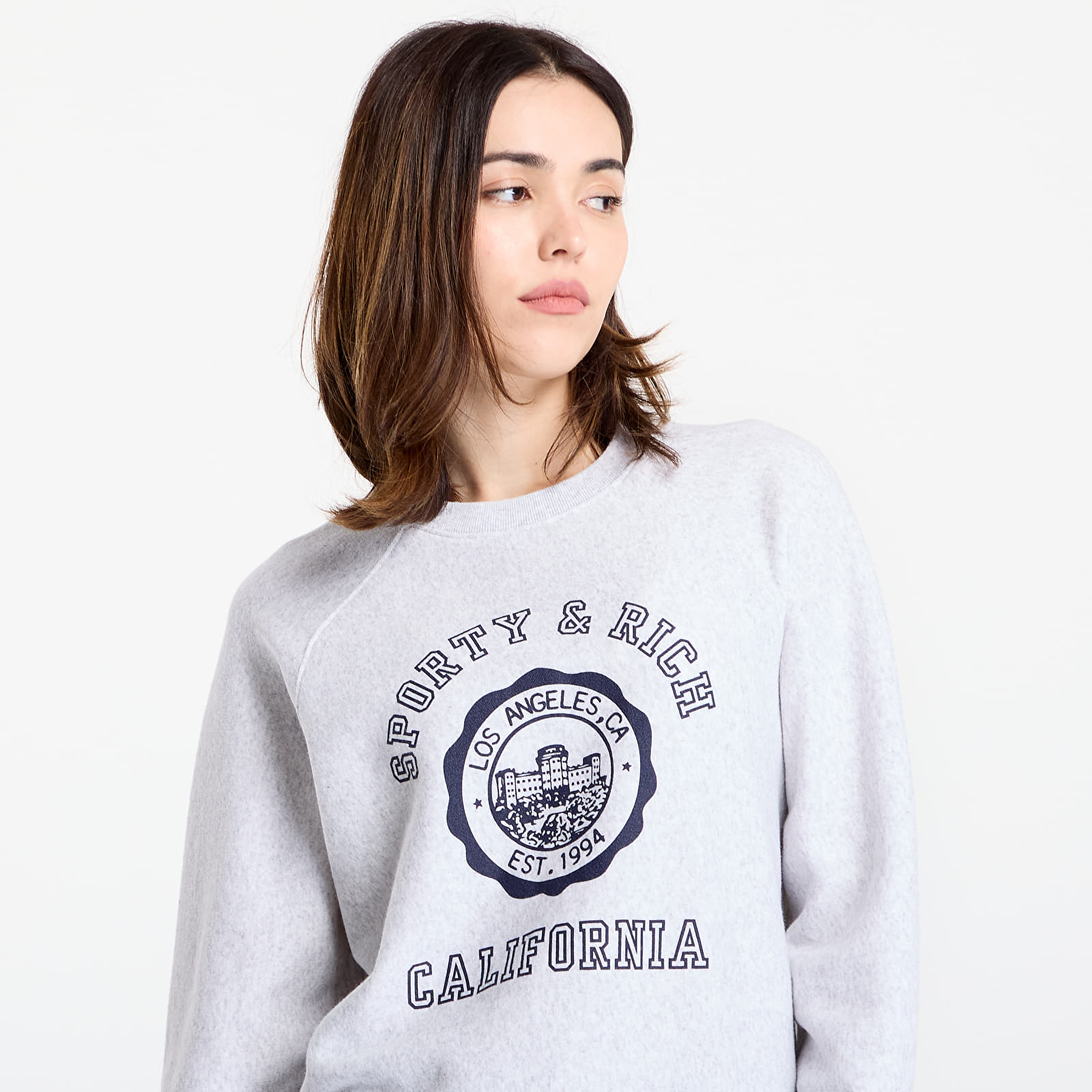 Men's hoodies Sporty & Rich California Emblem Soft Crewneck UNISEX Heather Gray