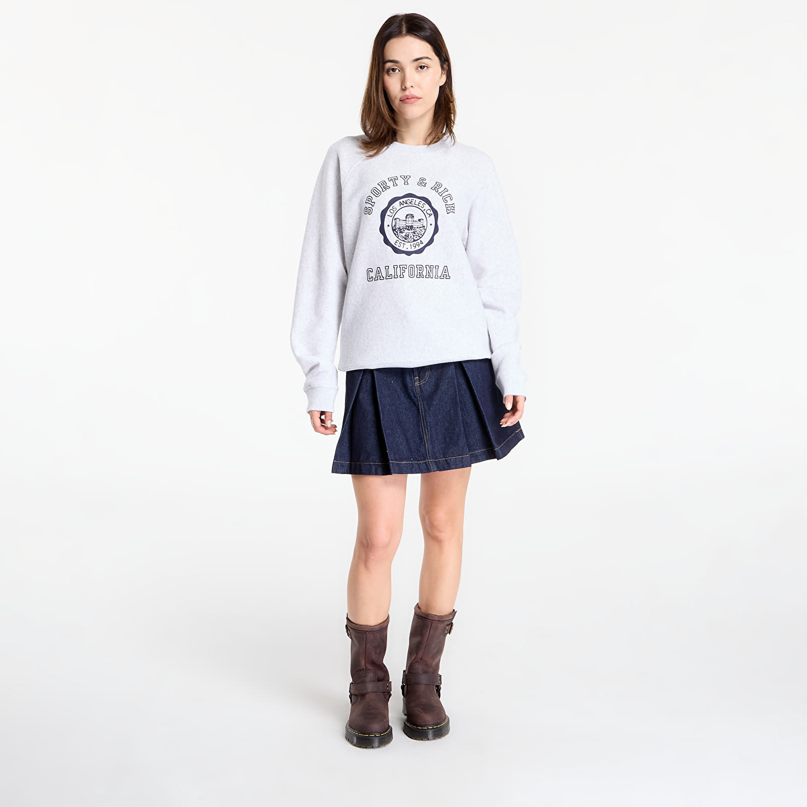 Men's hoodies Sporty & Rich California Emblem Soft Crewneck UNISEX Heather Gray