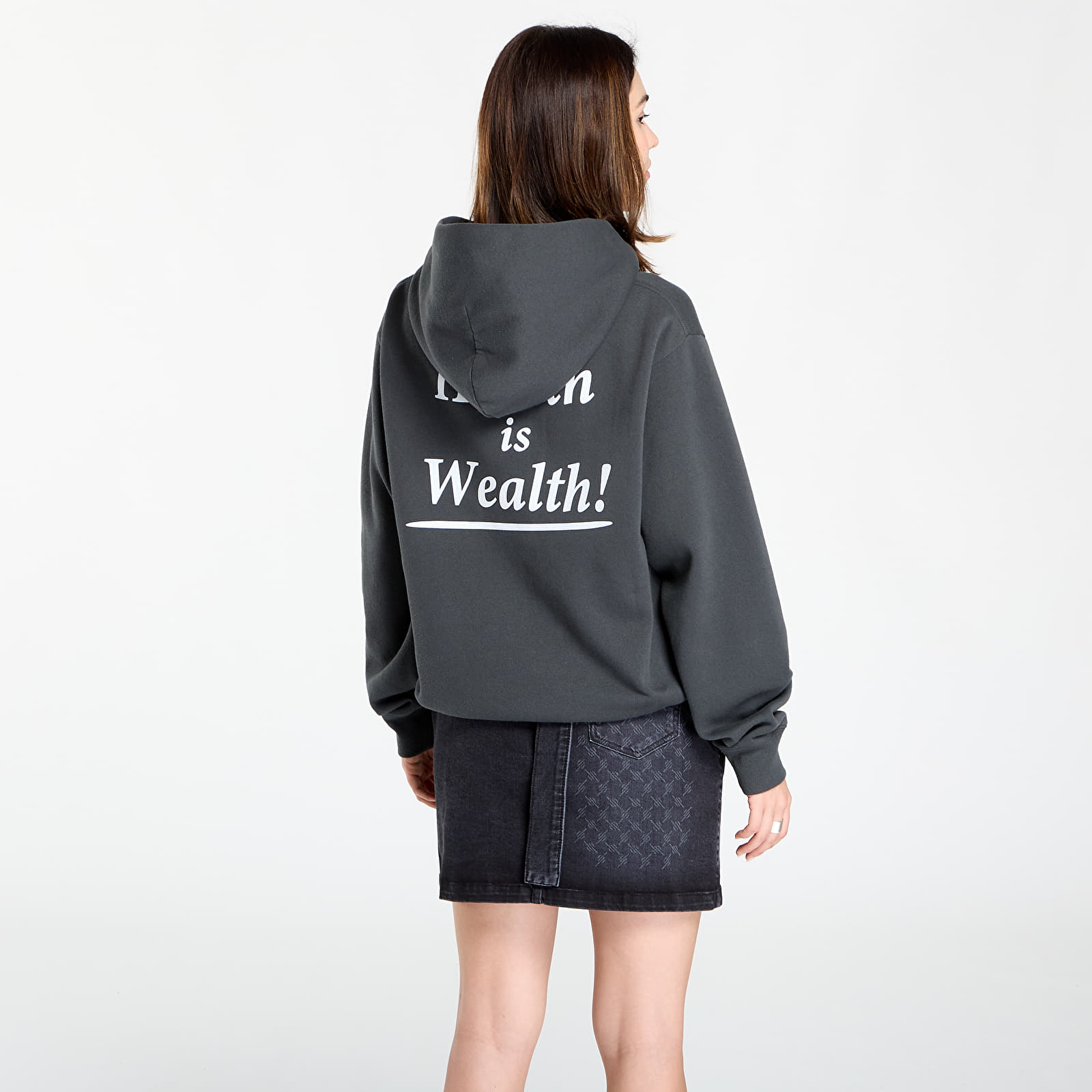 Men's hoodies Sporty & Rich Health Is Wealth Soft Hoodie UNISEX Faded Black