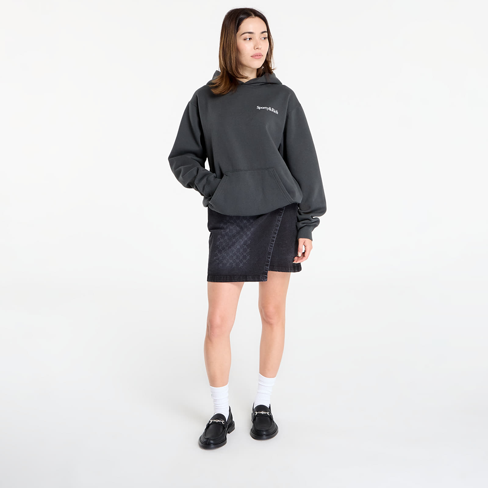 Men's hoodies Sporty & Rich Health Is Wealth Soft Hoodie UNISEX Faded Black