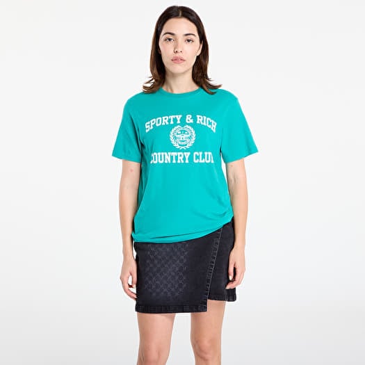 T-shirt Sporty & Rich Varsity Crest Soft T-Shirt UNISEX Spring Green