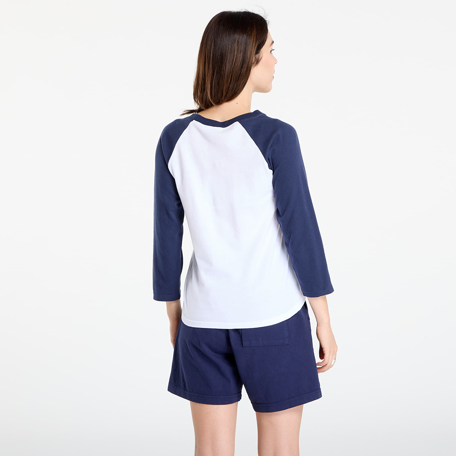Camisetas de mujer Sporty & Rich California Emblem Soft Baseball Tee White/ Dark Navy