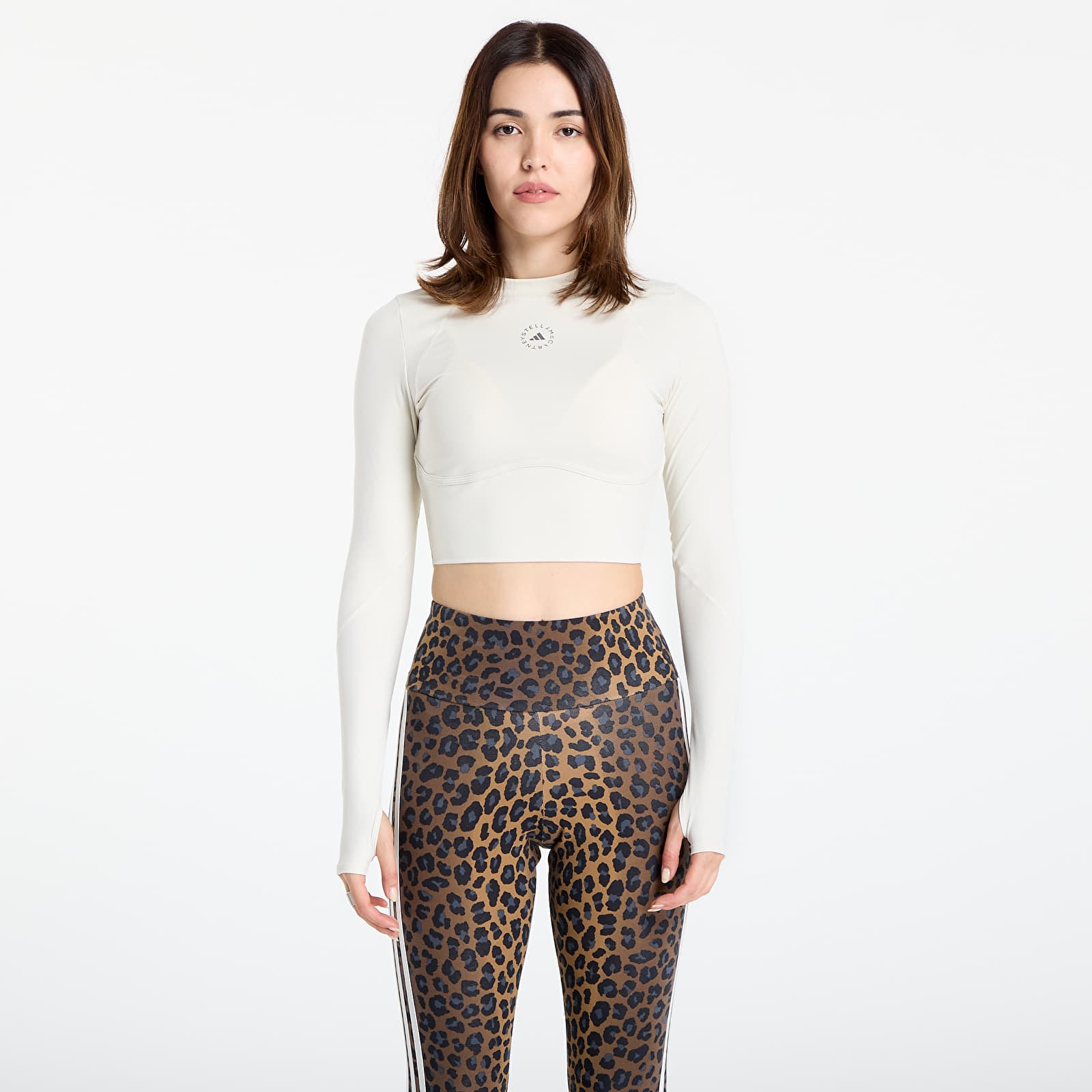 Camisetas adidas By Stella McCartney Training Longsleeve Crop Almond Milk-smc
