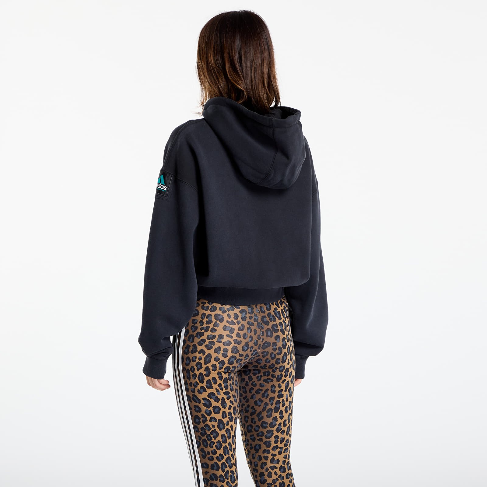 Hanorace adidas EQT Cropped Hoodie Black