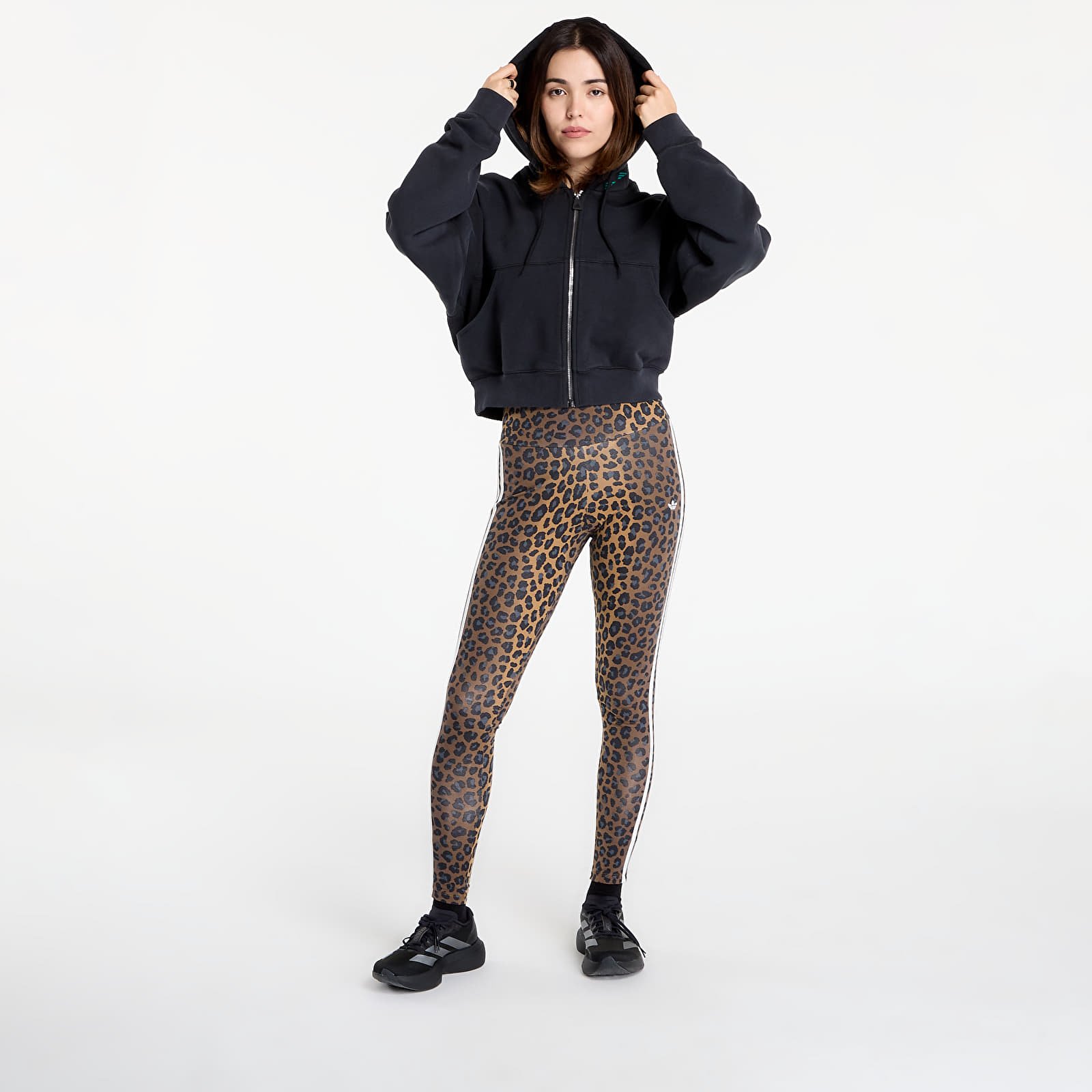 Hanorace adidas EQT Cropped Hoodie Black