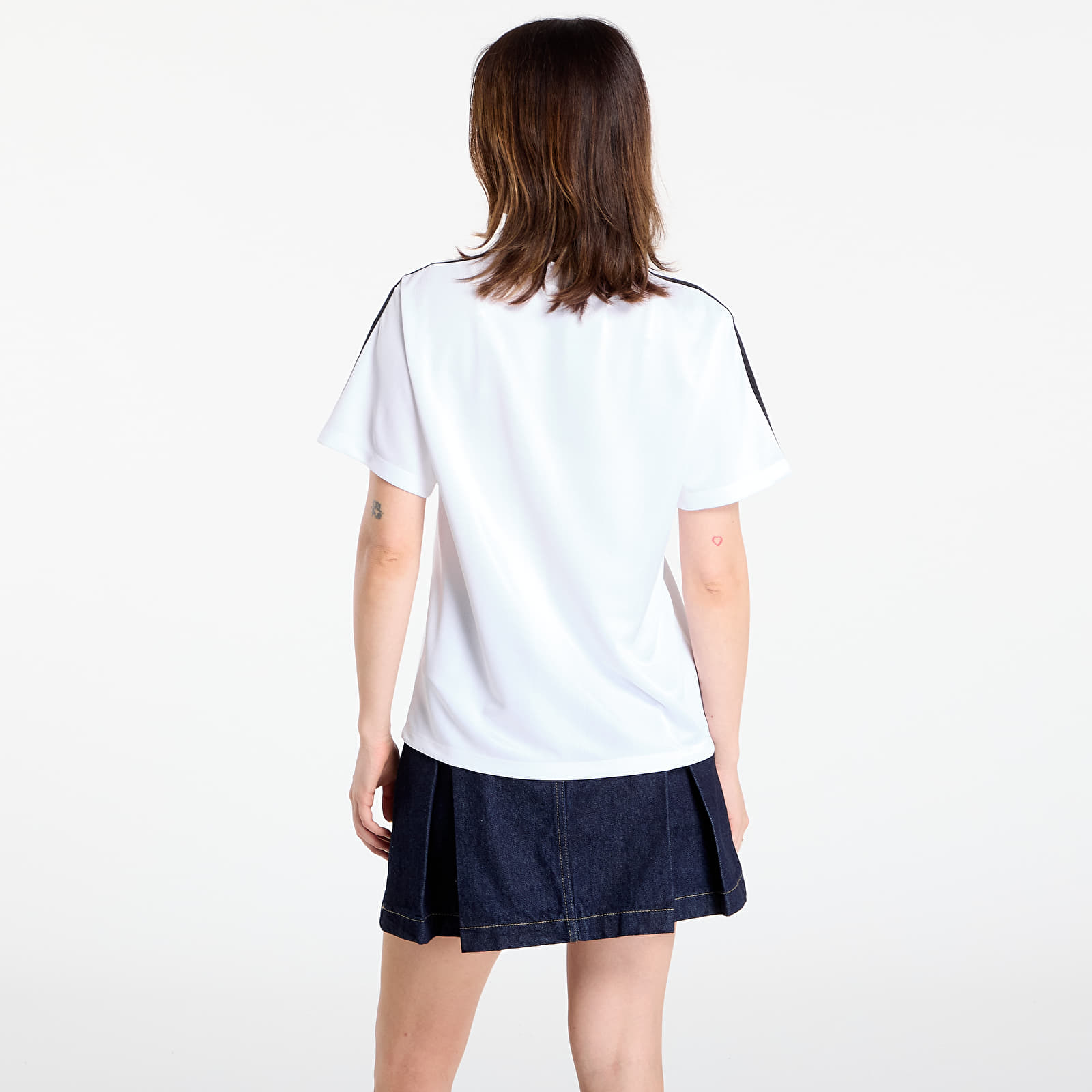 Tricouri femei adidas Adicolor Football Jacquard T-Shirt White