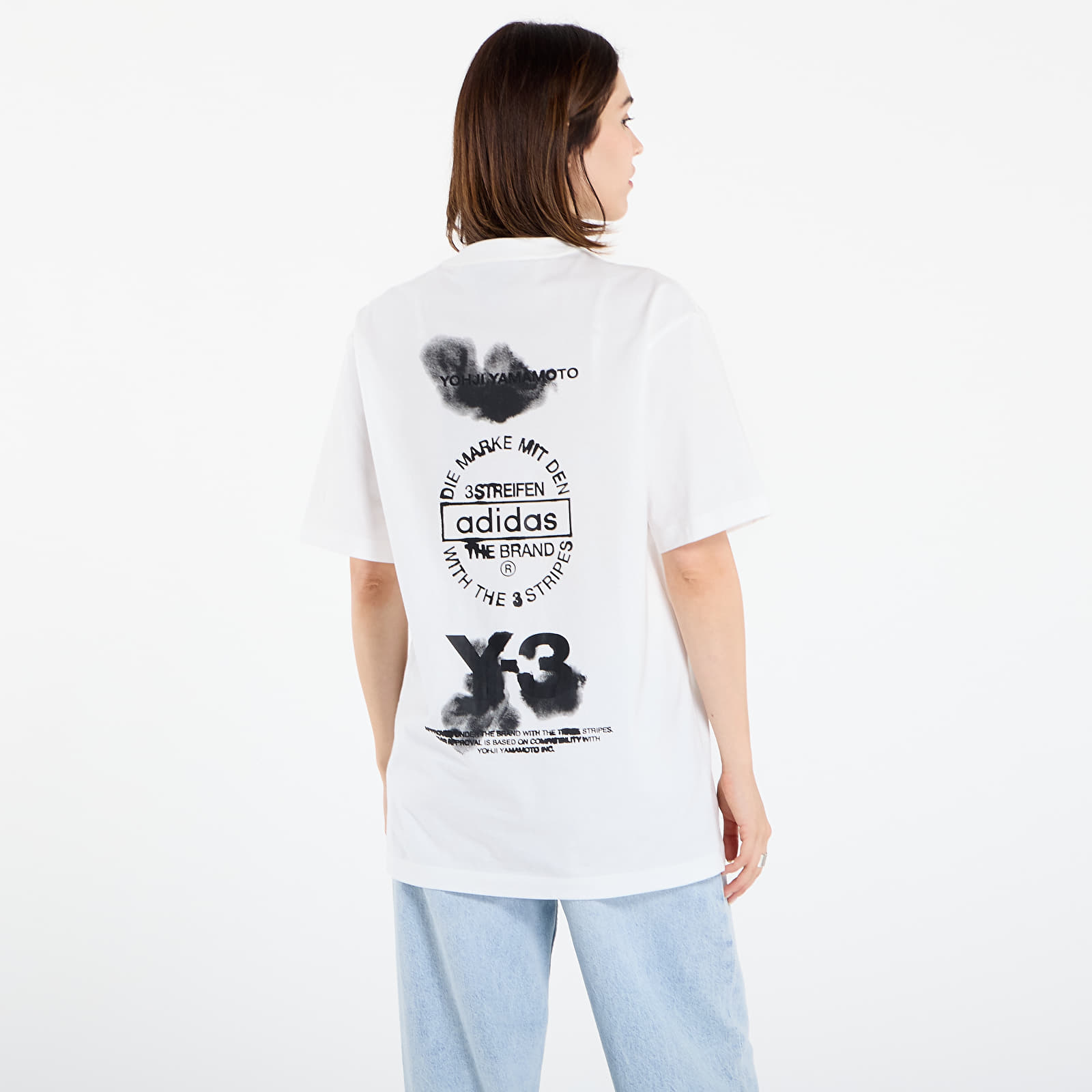 Tricouri bărbați Y-3 Graphic Short Sleeve Tee UNISEX Core White