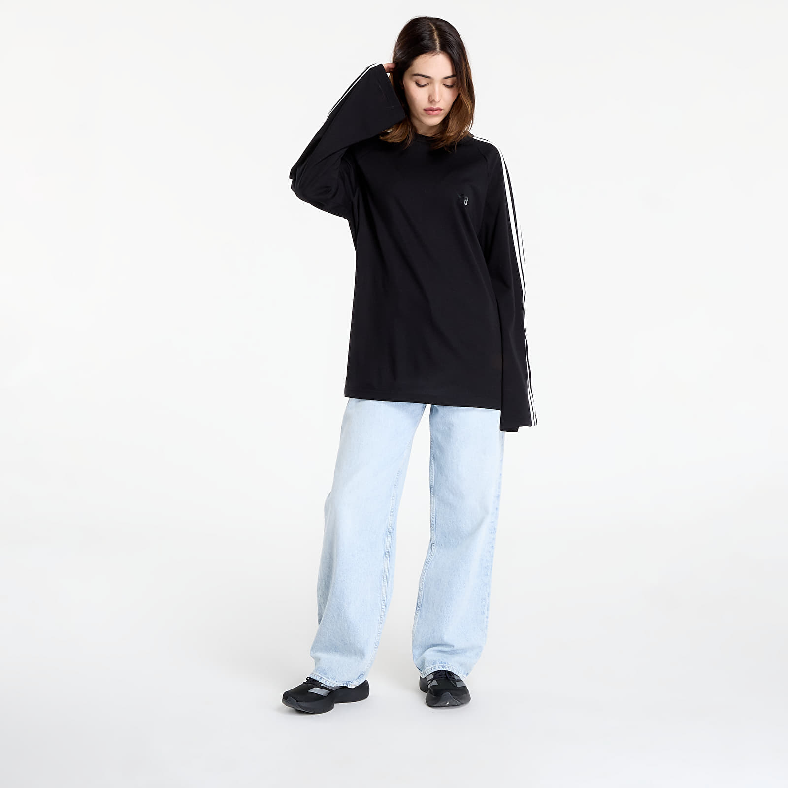 Férfi pólok Y-3 Wire Long Sleeve Tee UNISEX Black