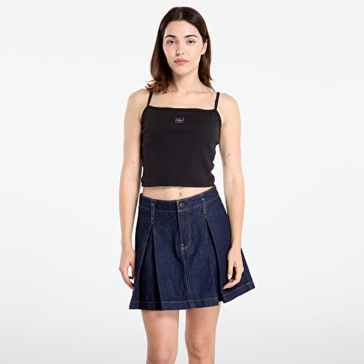 Canotta Calvin Klein Jeans  Woven Label Rib Crop Black