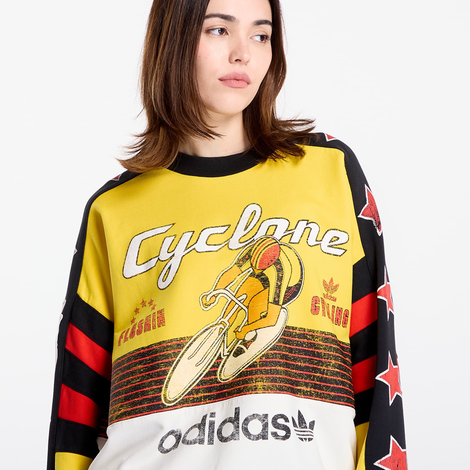 Felpe adidas Archive Cycling Sweatshirt Eqt Yellow/ Cloud White/ Black