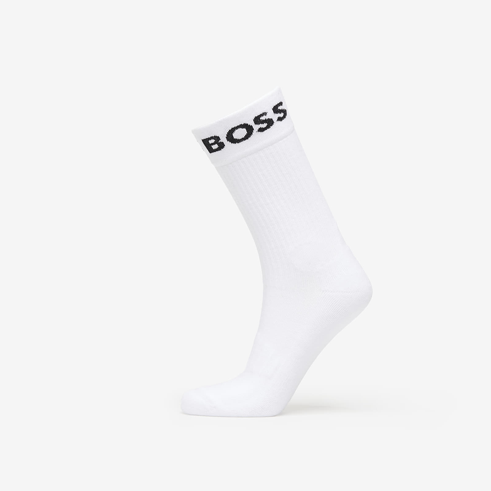 Férfi zoknik Hugo Boss Quarter-Length Socks in Stretch Fabric 2-Pack White