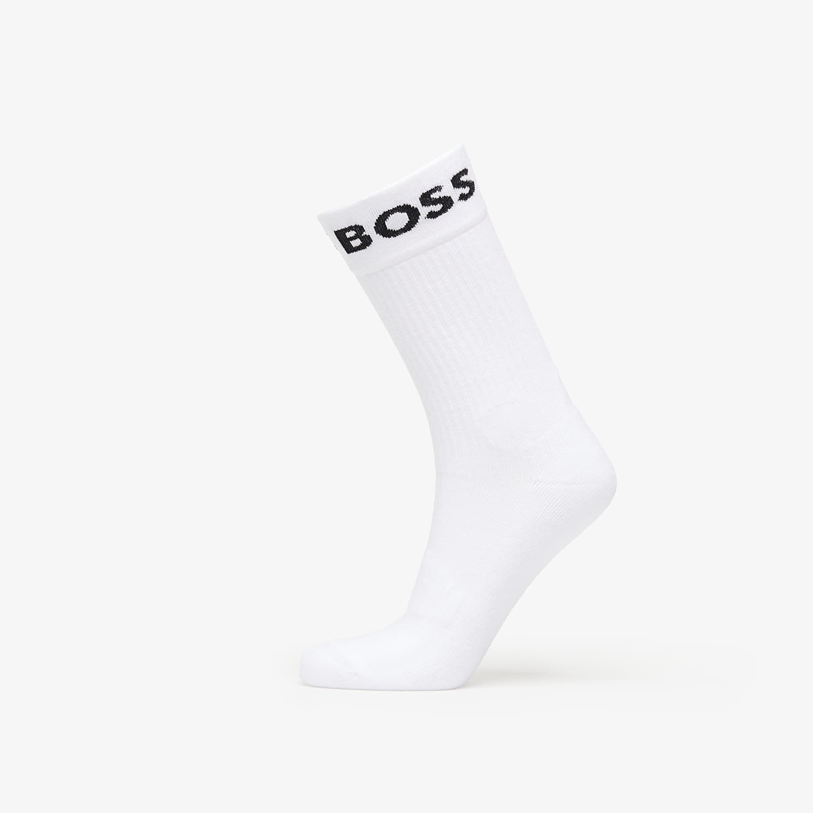 Férfi zoknik Hugo Boss Quarter-Length Socks in Stretch Fabric 2-Pack White