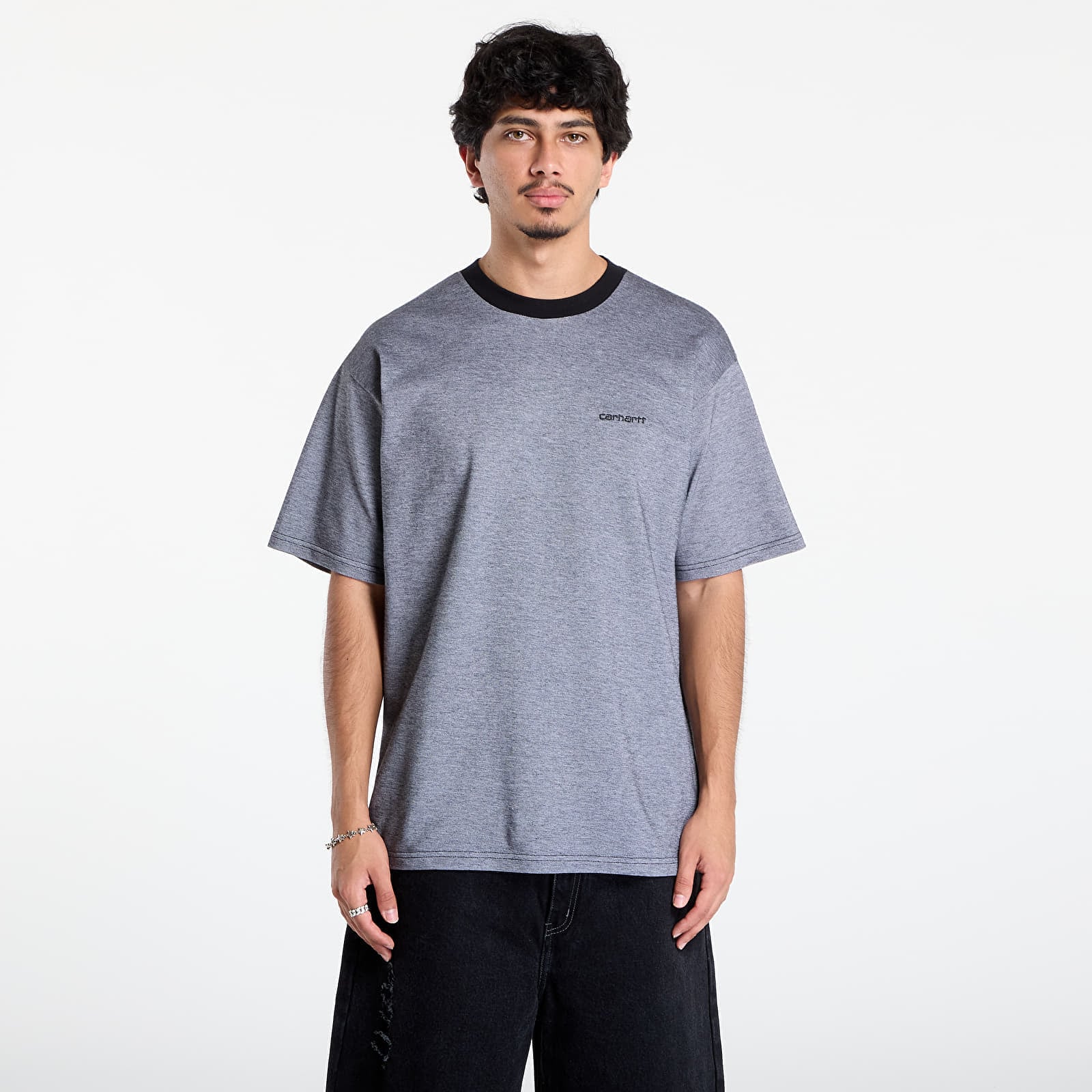 Tricou Carhartt WIP S/S Piqué T-Shirt UNISEX Black/ White/ Black XL