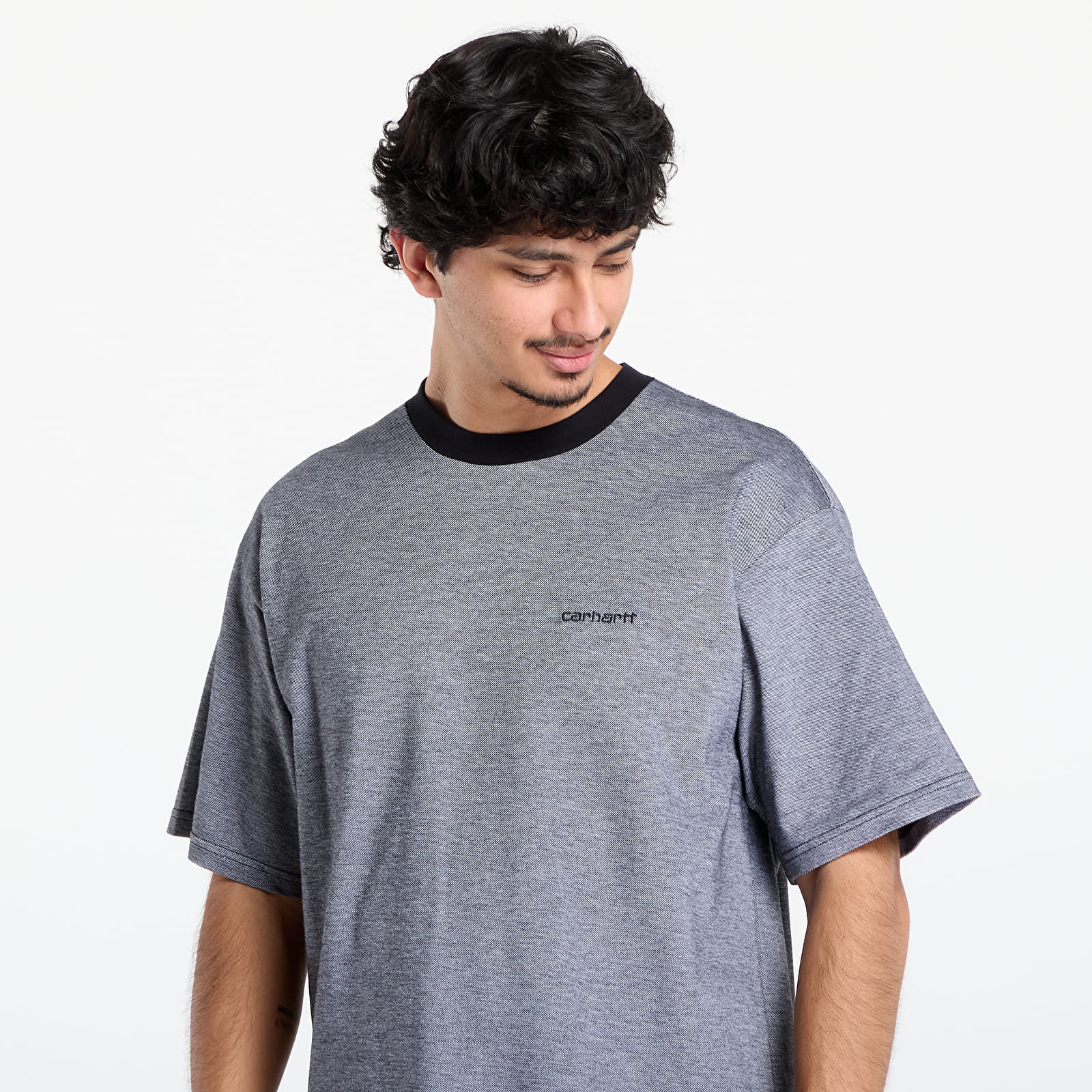 Férfi pólok Carhartt WIP S/S Piqué T-Shirt UNISEX Black/ White/ Black