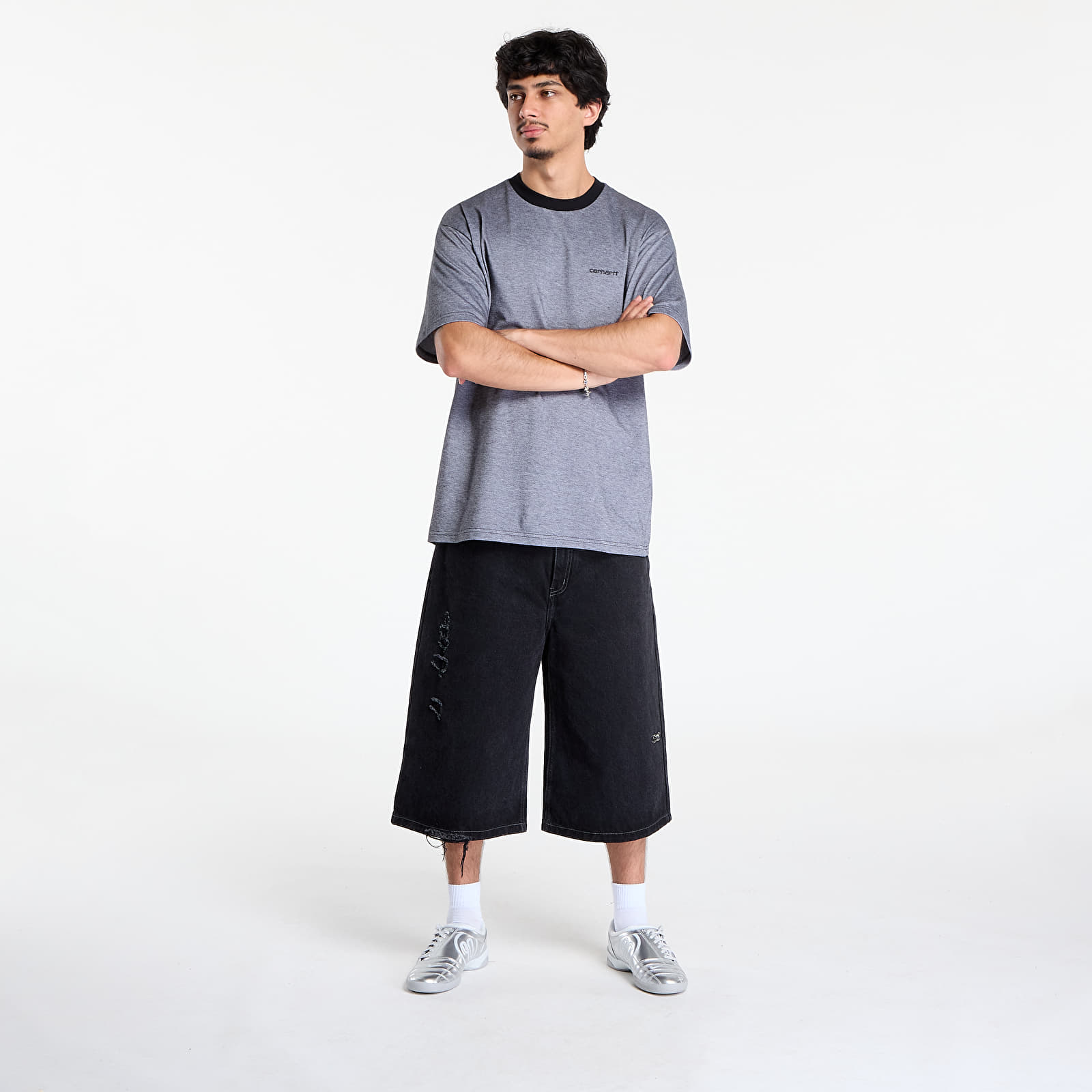 Férfi pólok Carhartt WIP S/S Piqué T-Shirt UNISEX Black/ White/ Black
