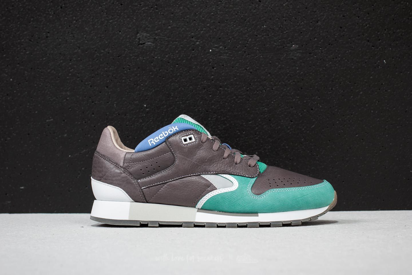 Men s shoes Reebok Classic Leather Urge Cool Grey Green White Blue Footshop