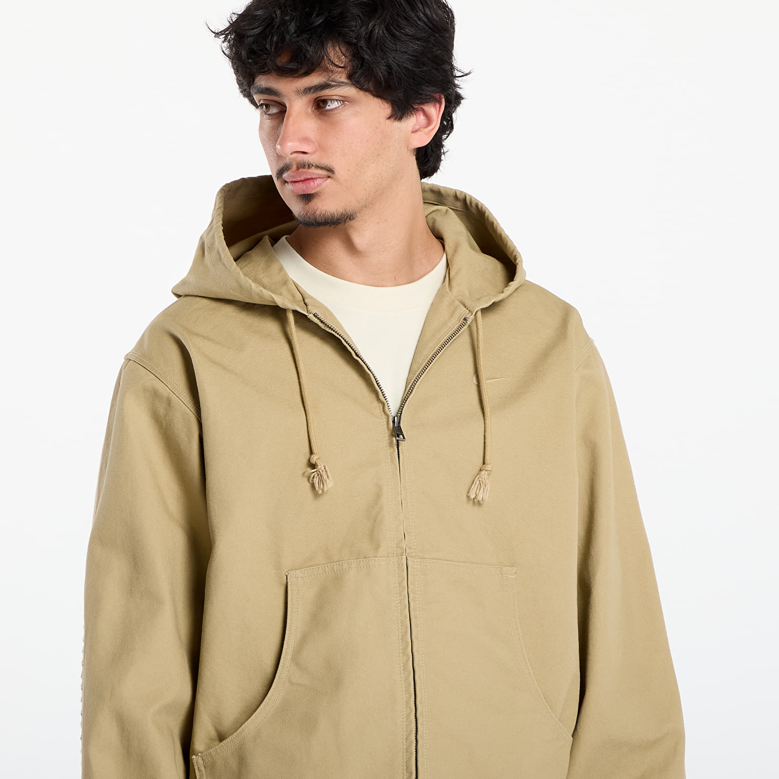 Miesten takit Nike Life Men's Full-Zip Unlined Jacket Parachute Beige/ Parachute Beige