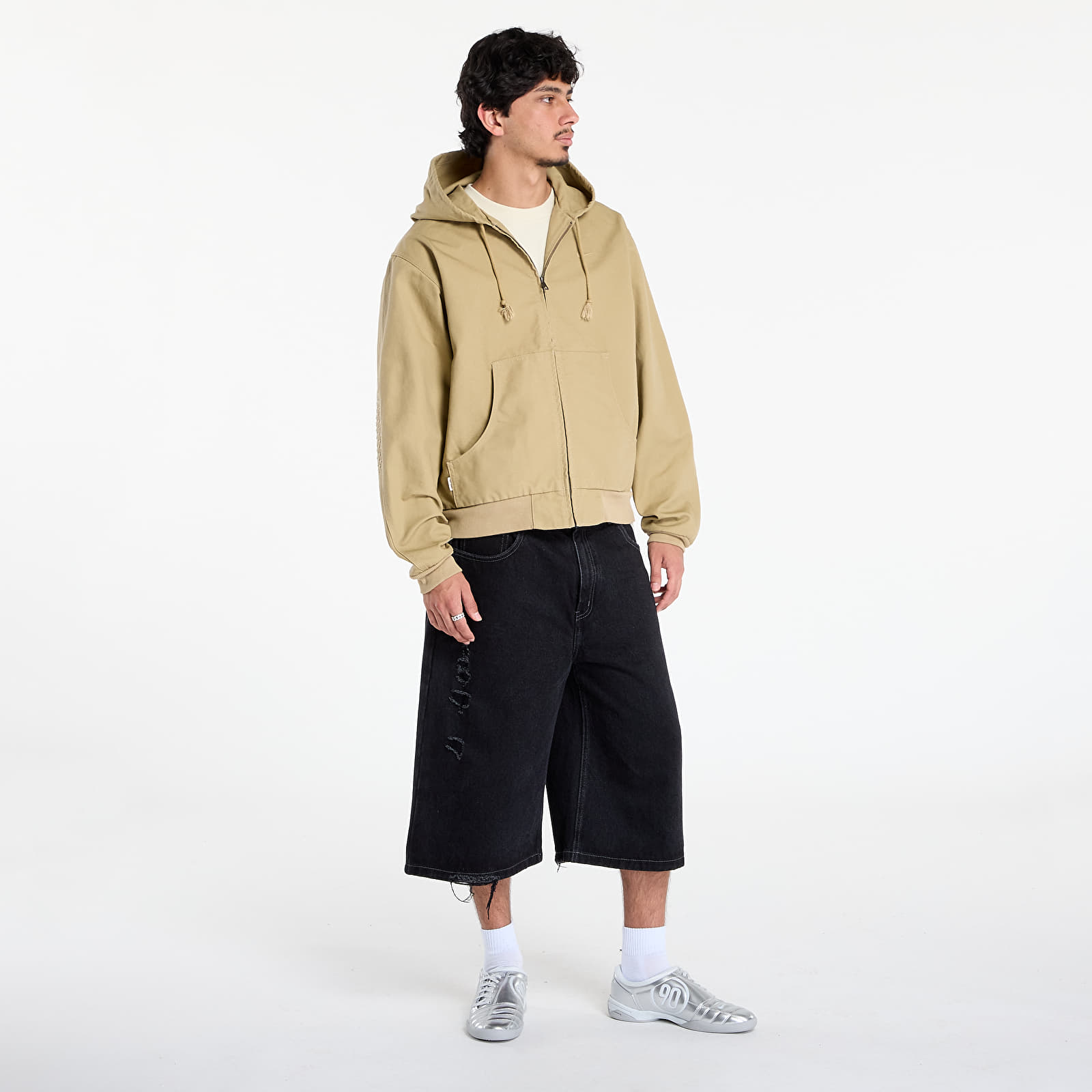 Miesten takit Nike Life Men's Full-Zip Unlined Jacket Parachute Beige/ Parachute Beige