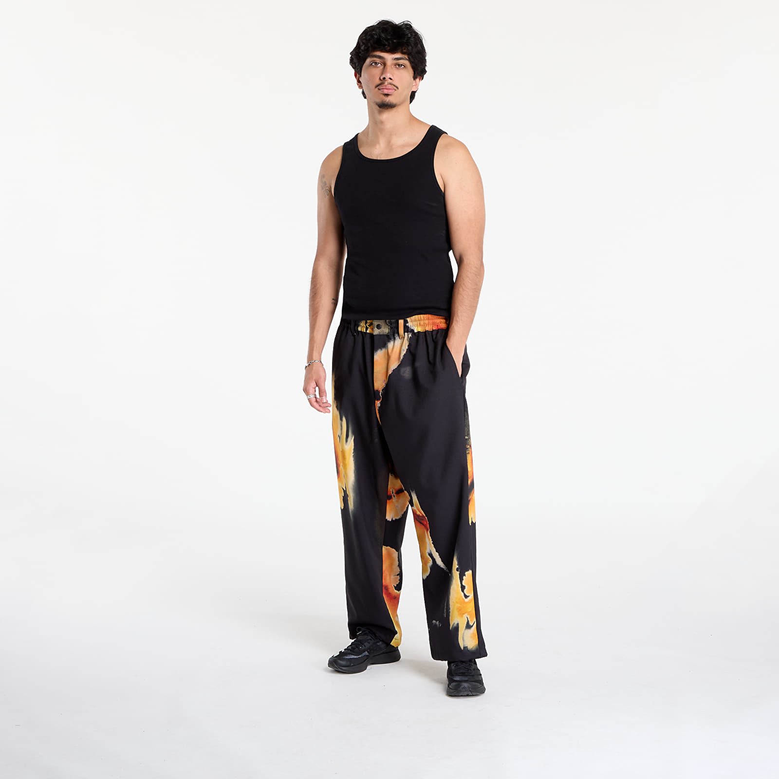 Férfi nadrágok Y-3 AOP Sport Uniform Track Pants Black