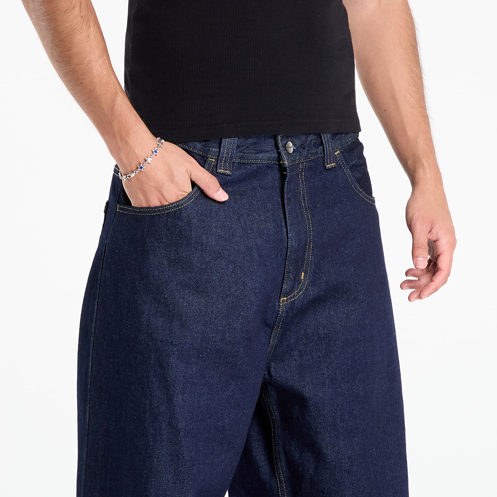 Blugi bărbați Carhartt WIP Brandon Pant Blue Rinsed
