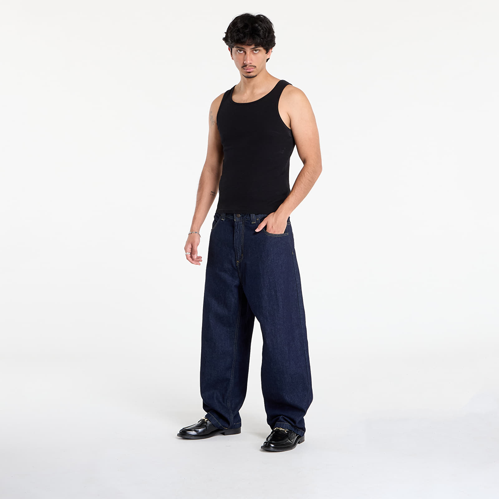 Blugi bărbați Carhartt WIP Brandon Pant Blue Rinsed