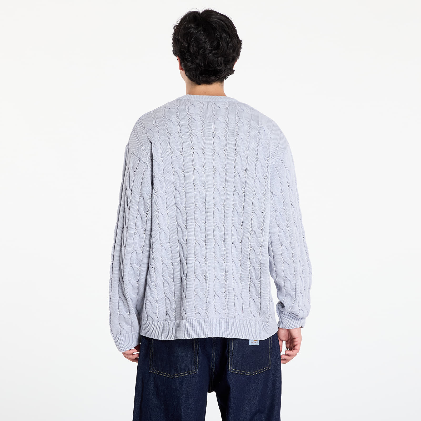 Men's sweaters Carhartt WIP Carter Cardigan UNISEX Blue Fog Garment Dyed