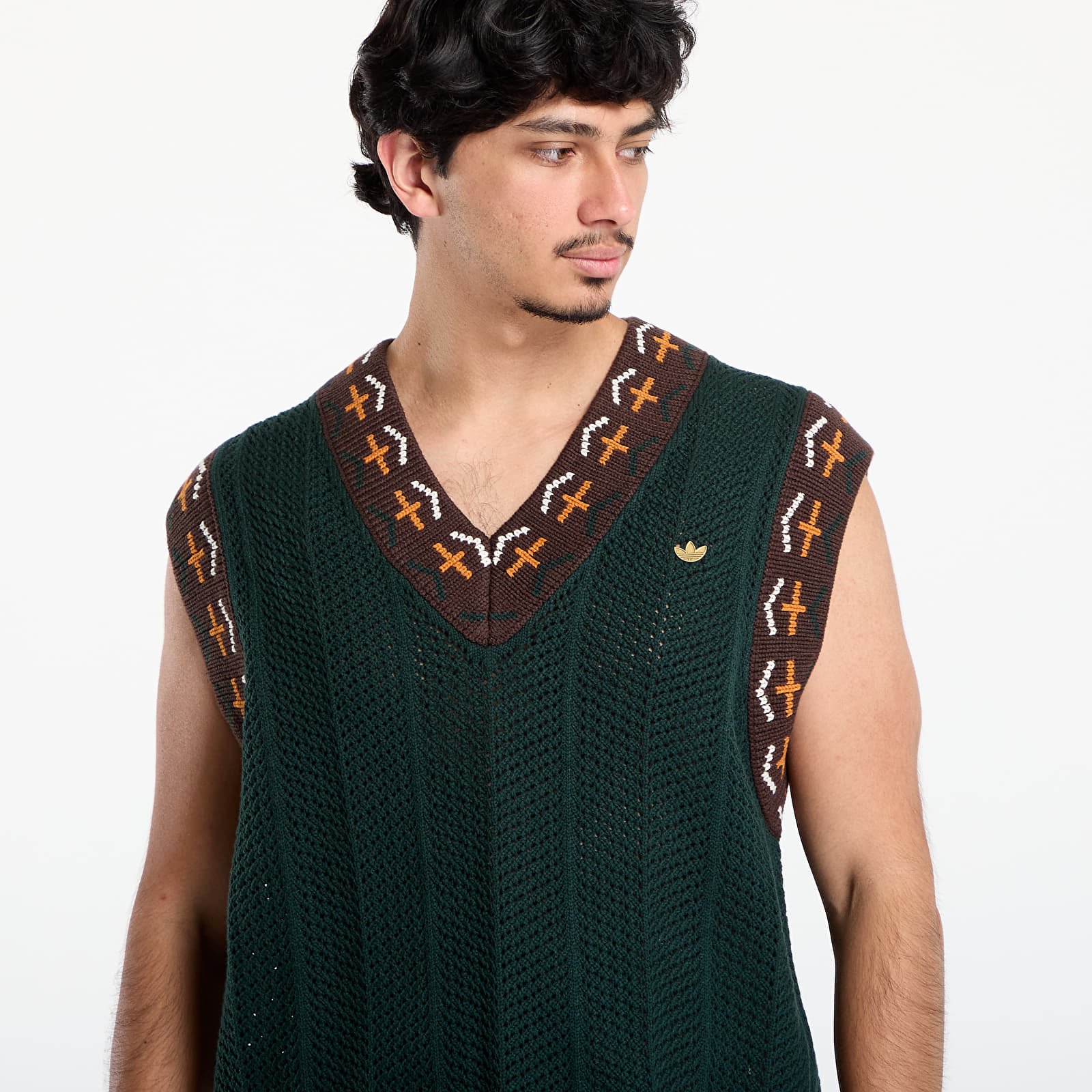 Men's vests adidas Clot Crochet Vest by Edison Chen Green Night