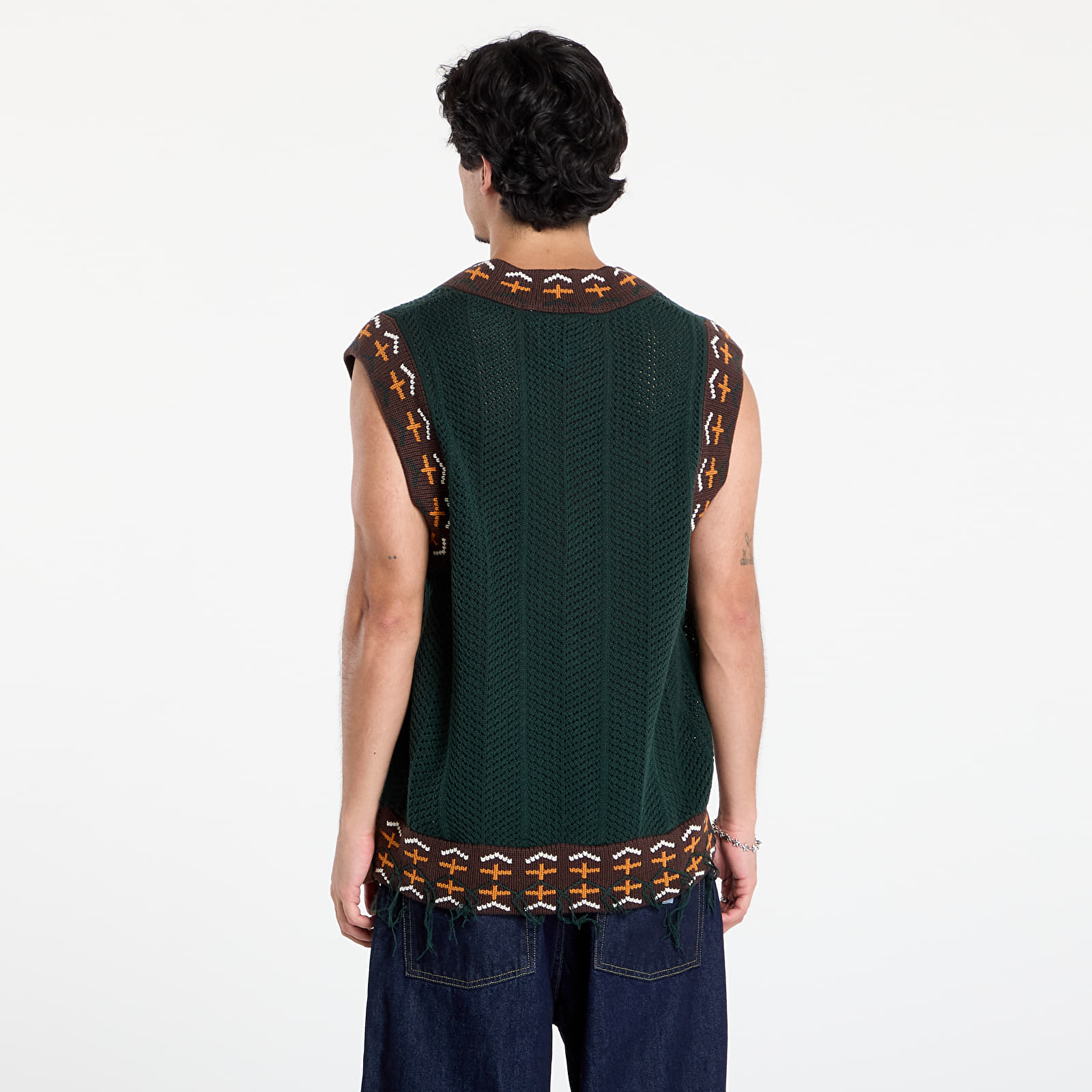 Men's vests adidas Clot Crochet Vest by Edison Chen Green Night