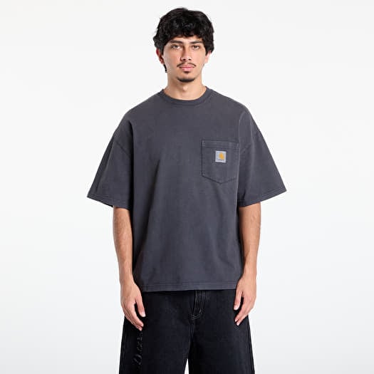 T-shirt Carhartt WIP S/S Hudson Pocket T-Shirt UNISEX Black Chalk Wash
