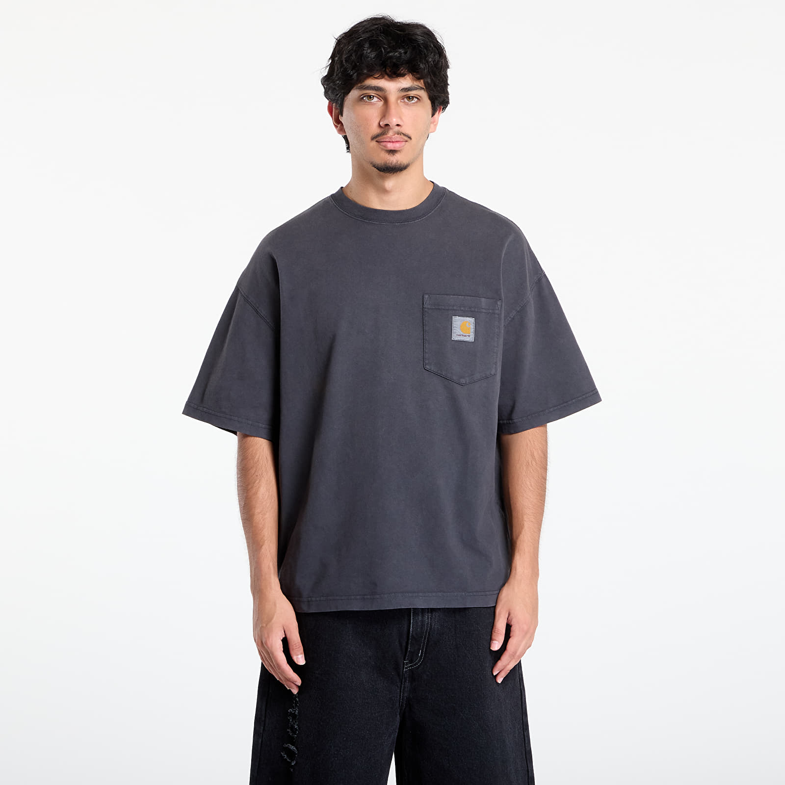 Men's T-shirts Carhartt WIP S/S Hudson Pocket T-Shirt UNISEX Black Chalk Wash