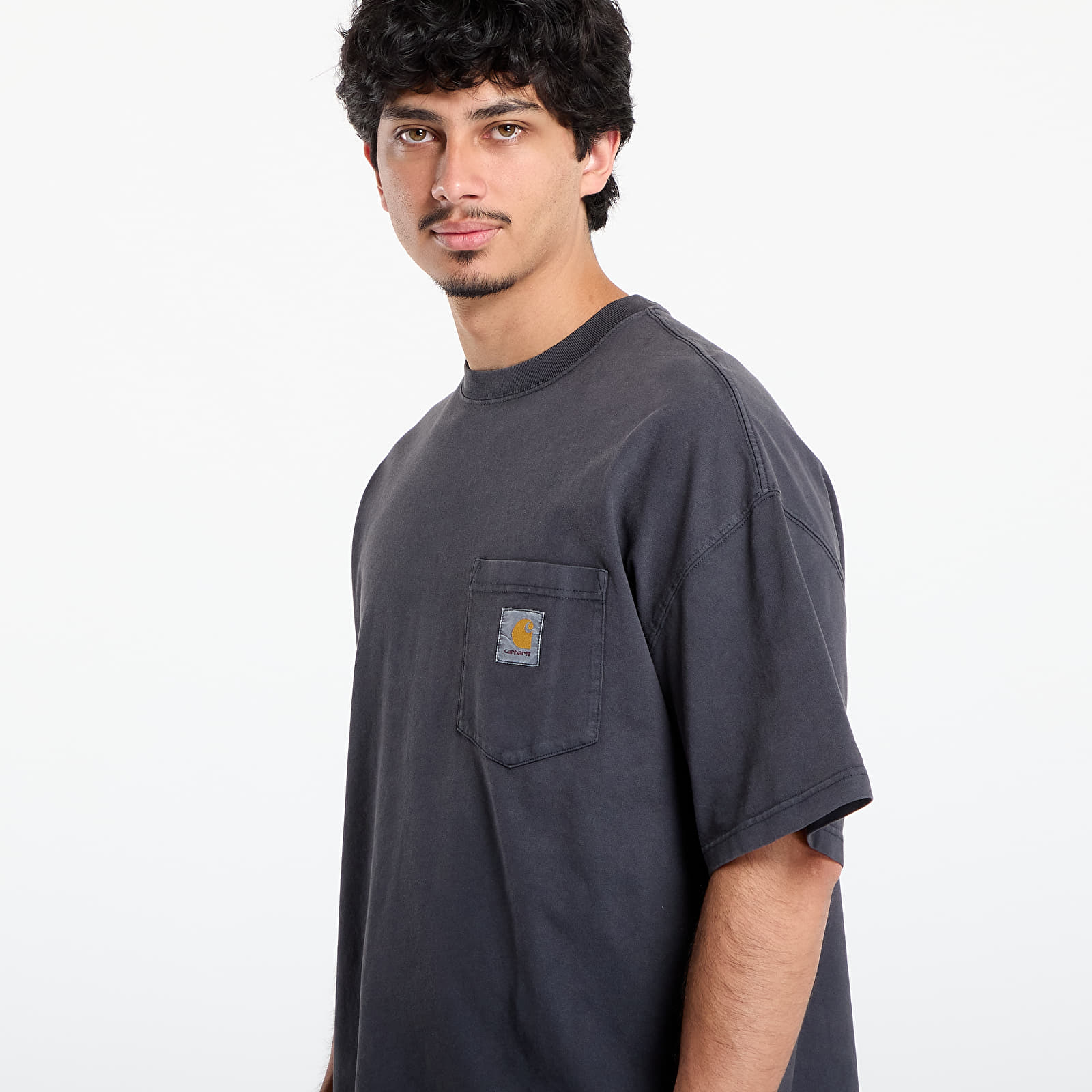 Men's T-shirts Carhartt WIP S/S Hudson Pocket T-Shirt UNISEX Black Chalk Wash