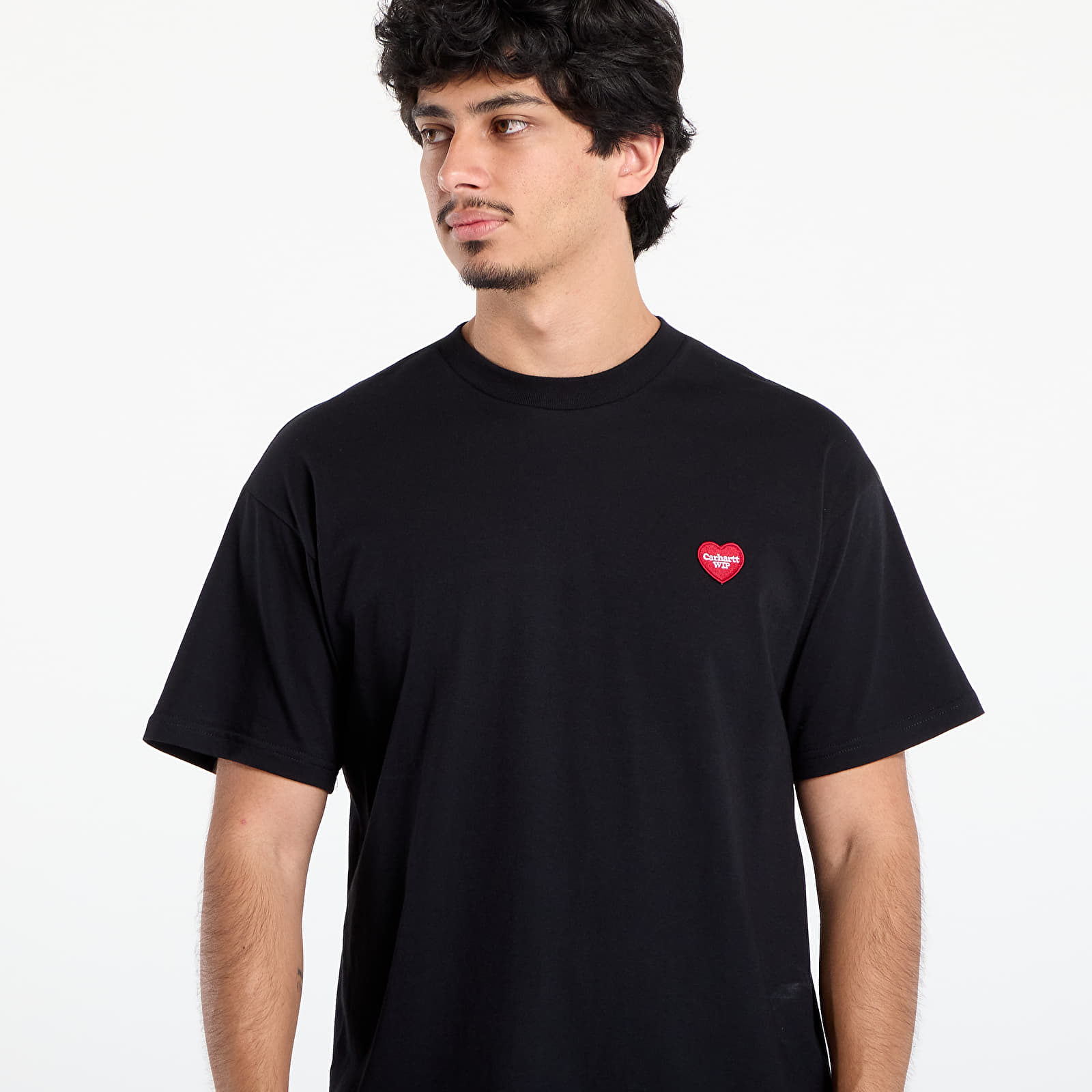 Férfi pólok Carhartt WIP S/S Heart II Hartt T-Shirt UNISEX Black
