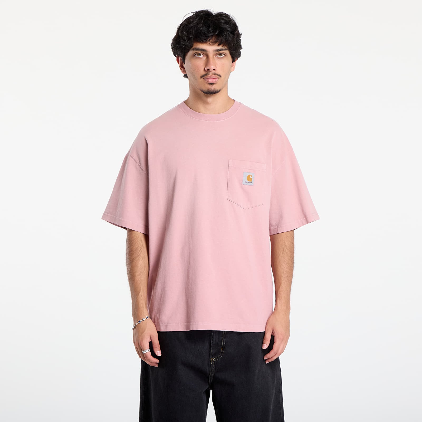 Tricou Carhartt WIP S/S Hudson Pocket T-Shirt UNISEX Daphne Chalk Wash XS