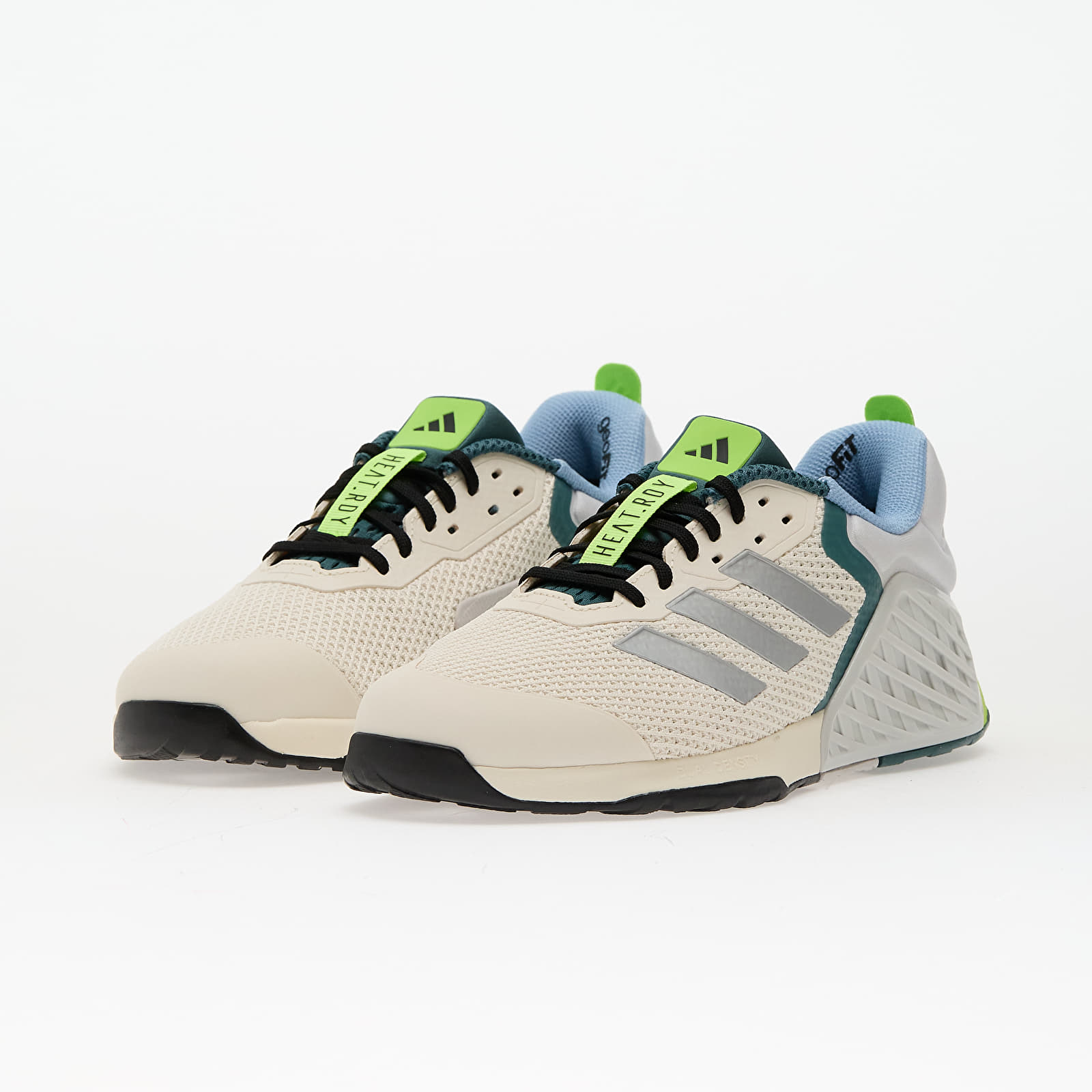 Vyriška avalynė adidas Dropset 3 strength training Chalk White/ Silver Met./ Preloved Teal