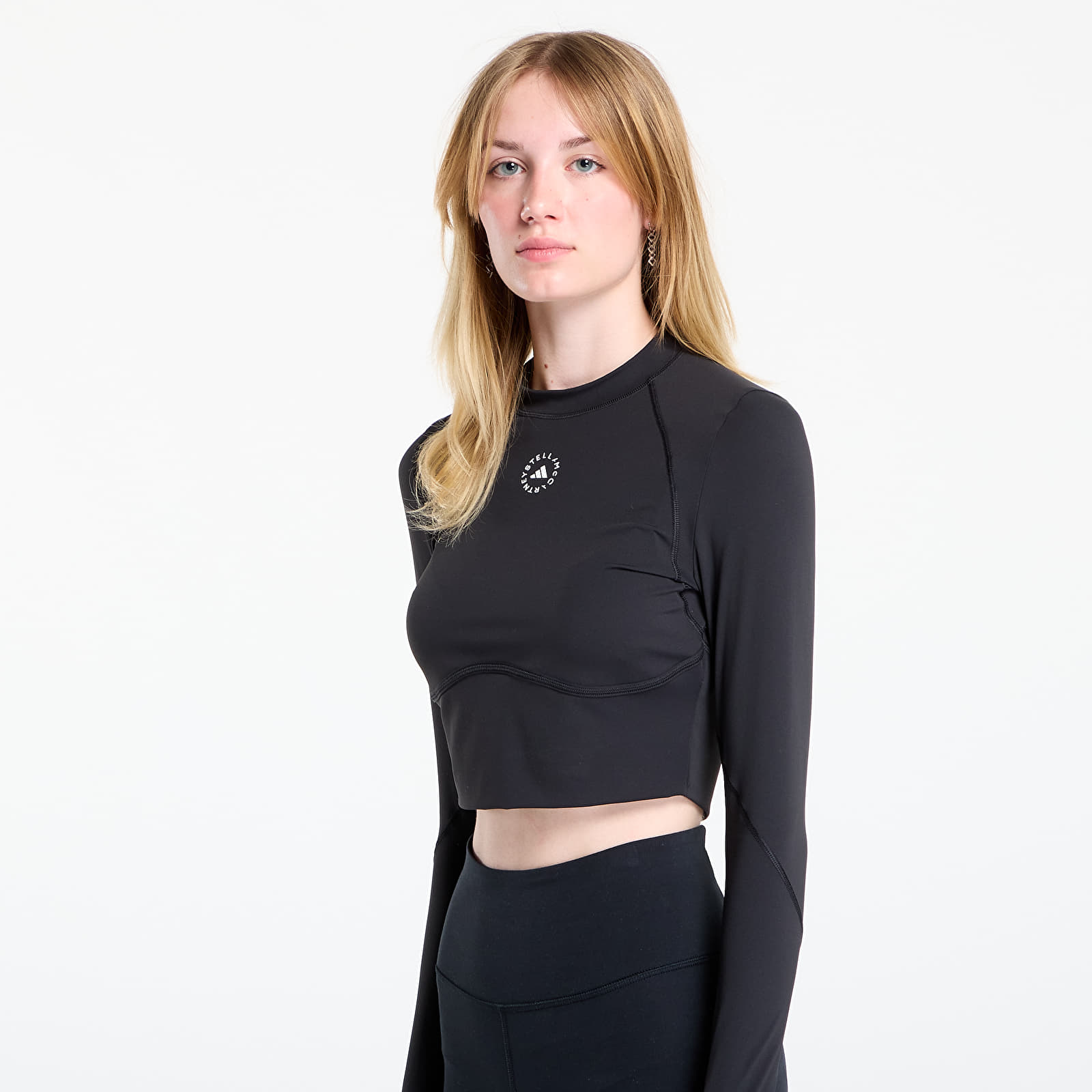 Women's tops adidas By Stella McCartney Training Longsleeve Crop Black