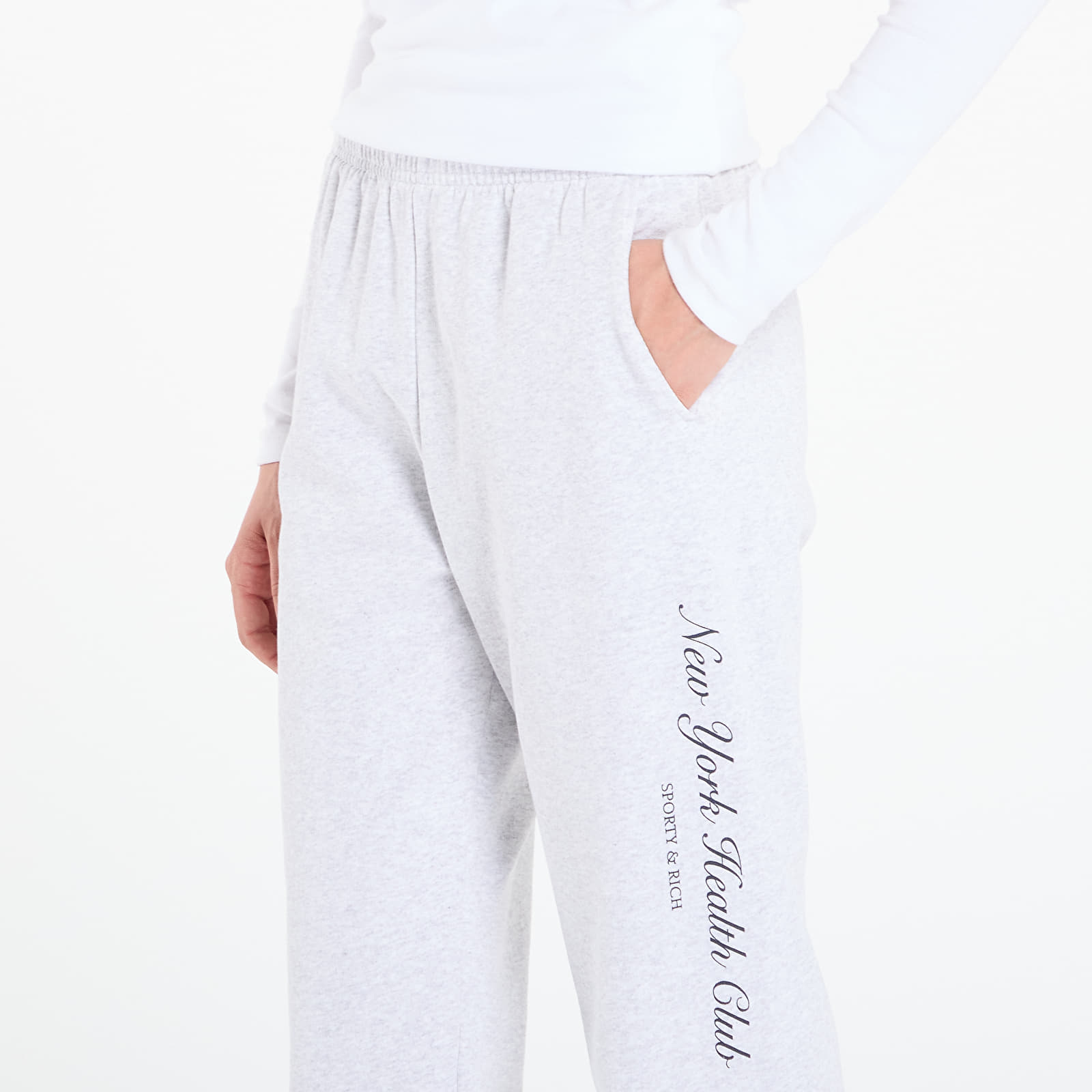 Pantaloni tuta uomo Sporty & Rich NY Health Club Sweatpant UNISEX Heather Gray
