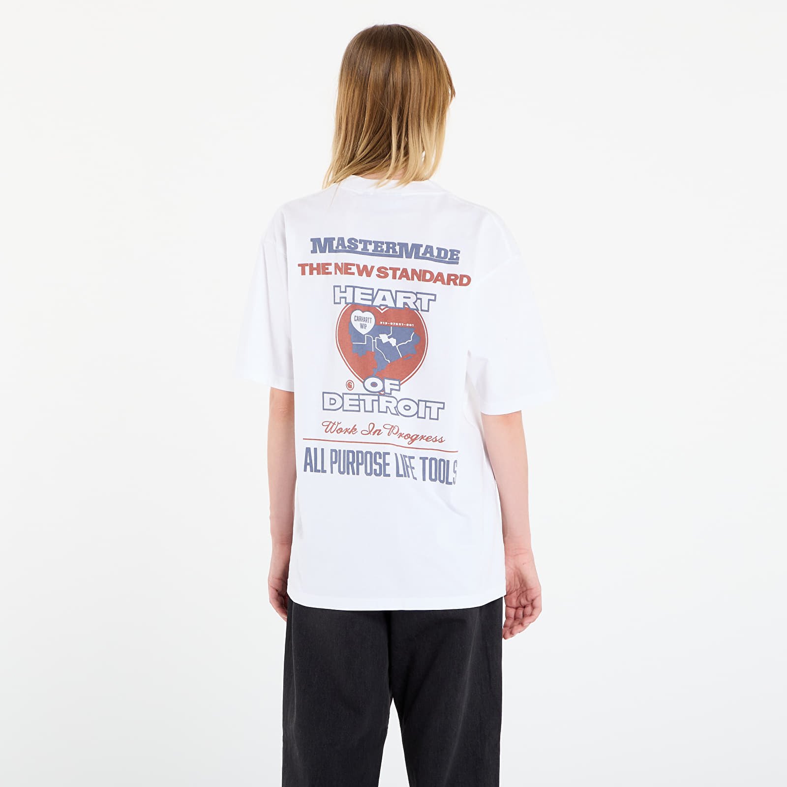 Мъжки тениски Carhartt WIP S/S Arcan T-Shirt UNISEX White Heavy Stone Wash
