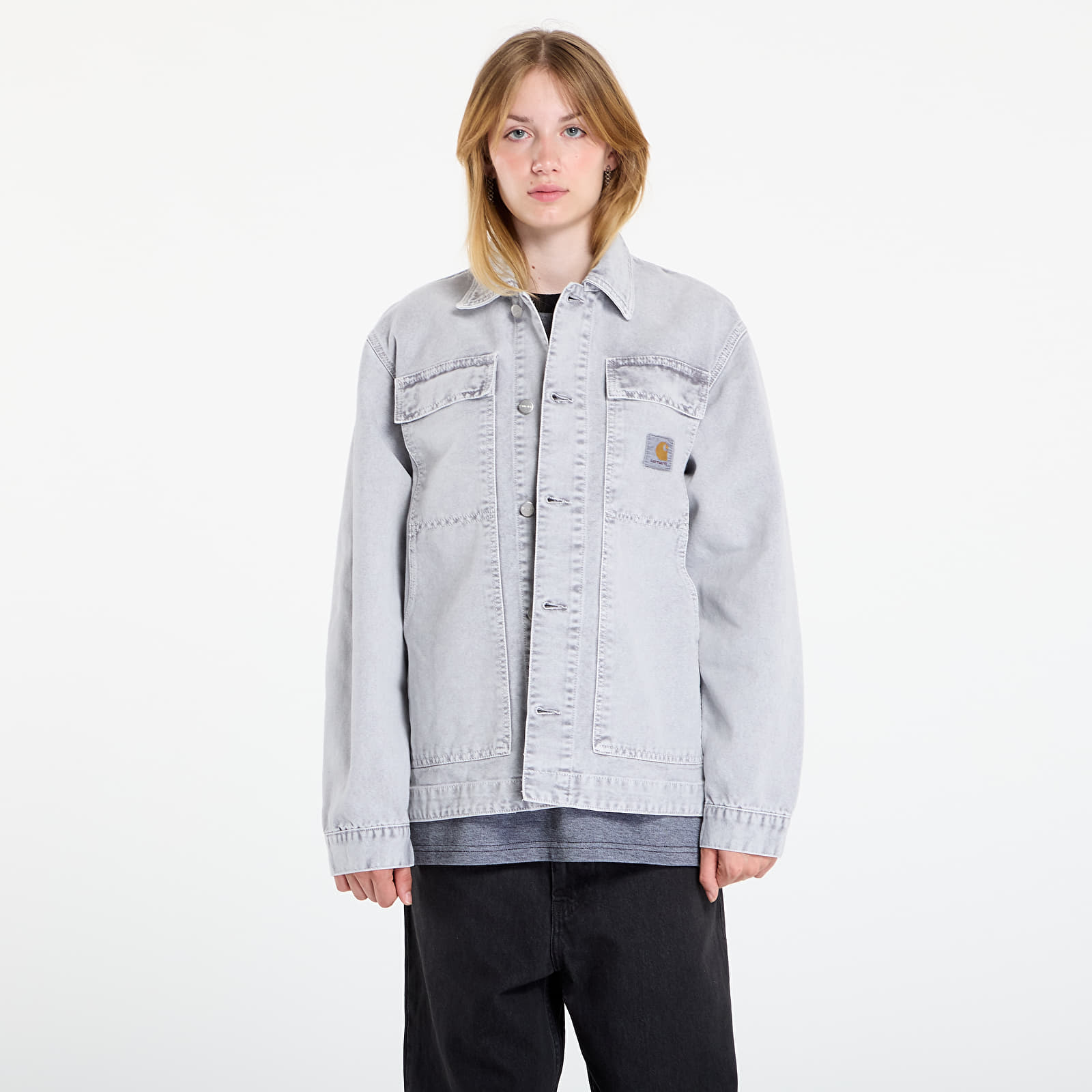 Pánske bundy Carhartt WIP OG Arctic Jacket UNISEX Black Chalk Wash
