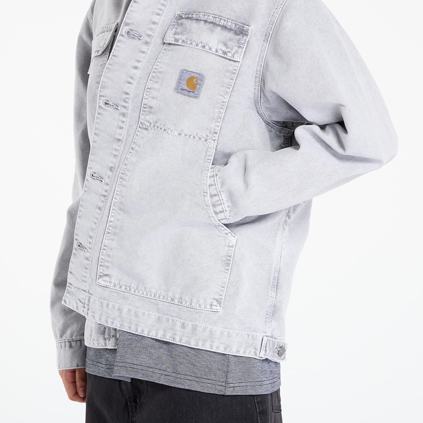 Pánske bundy Carhartt WIP OG Arctic Jacket UNISEX Black Chalk Wash