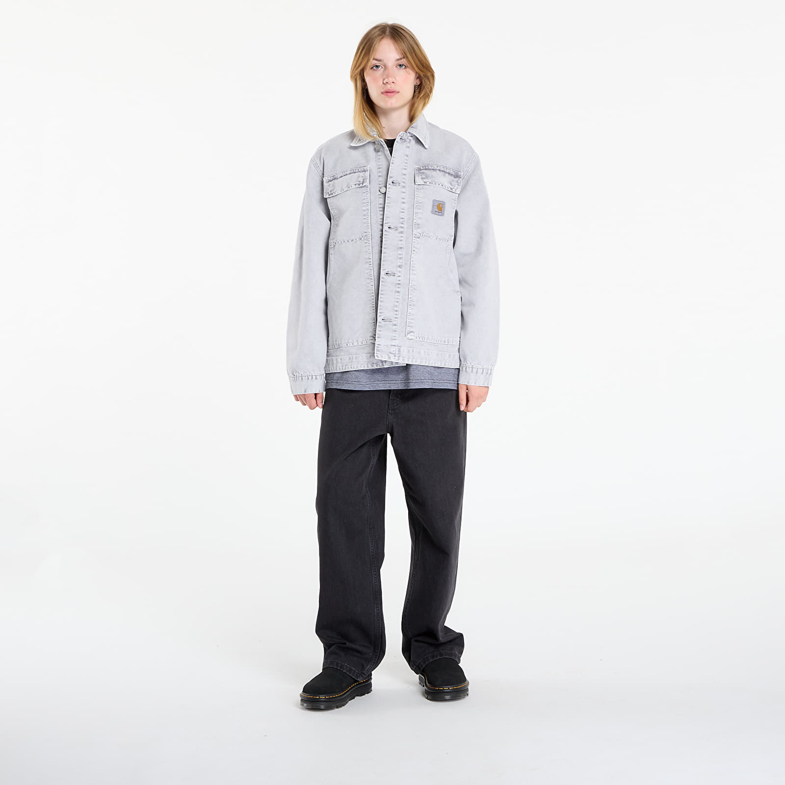 Pánske bundy Carhartt WIP OG Arctic Jacket UNISEX Black Chalk Wash