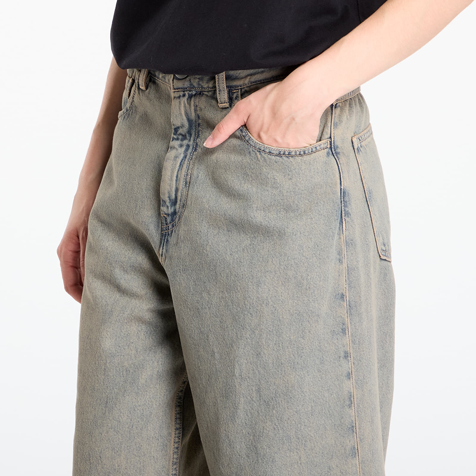 Dámske jeans Carhartt WIP W' Brandon Pant Blue/ Leather Garment Dyed