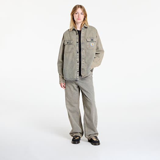 Carhartt WIP Tigan Shirt Jacket UNISEX Blue/ Leather Garment Dyed
