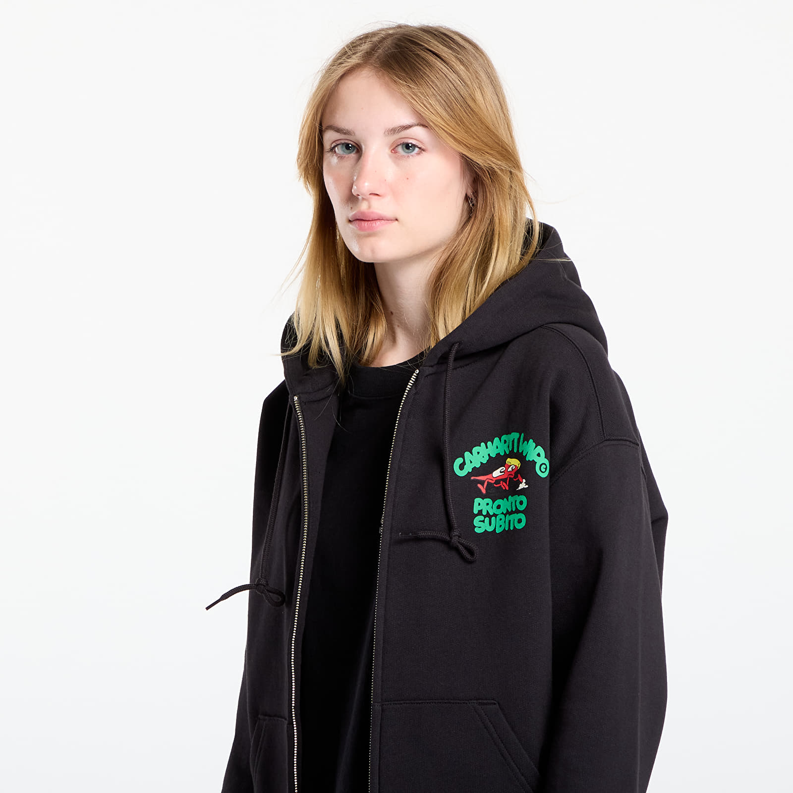 Ανδρικά φούτερ  Carhartt WIP Hooded Pronto Sweat Jacket UNISEX Black